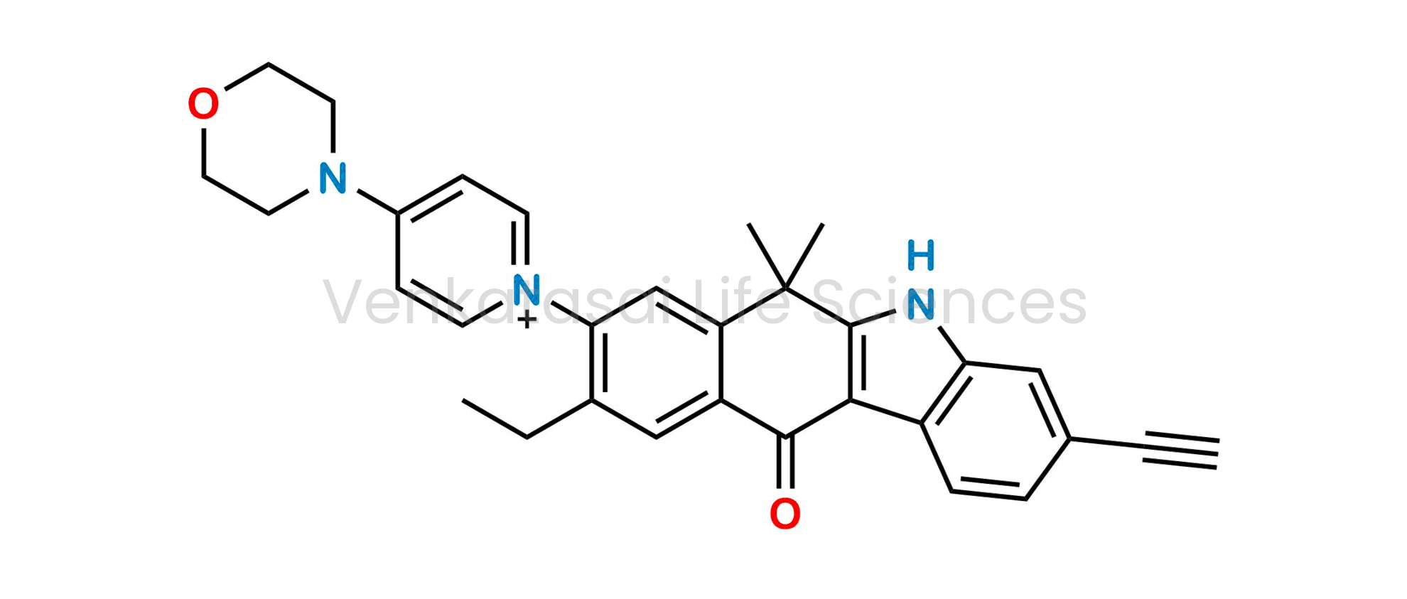1-(9-ethyl-3-ethynyl-6,6-dimethyl-11-oxo-6,11-dihydro-5H-benzo[b]carbazol-8-yl)-4-morpholinopyridin-1-ium