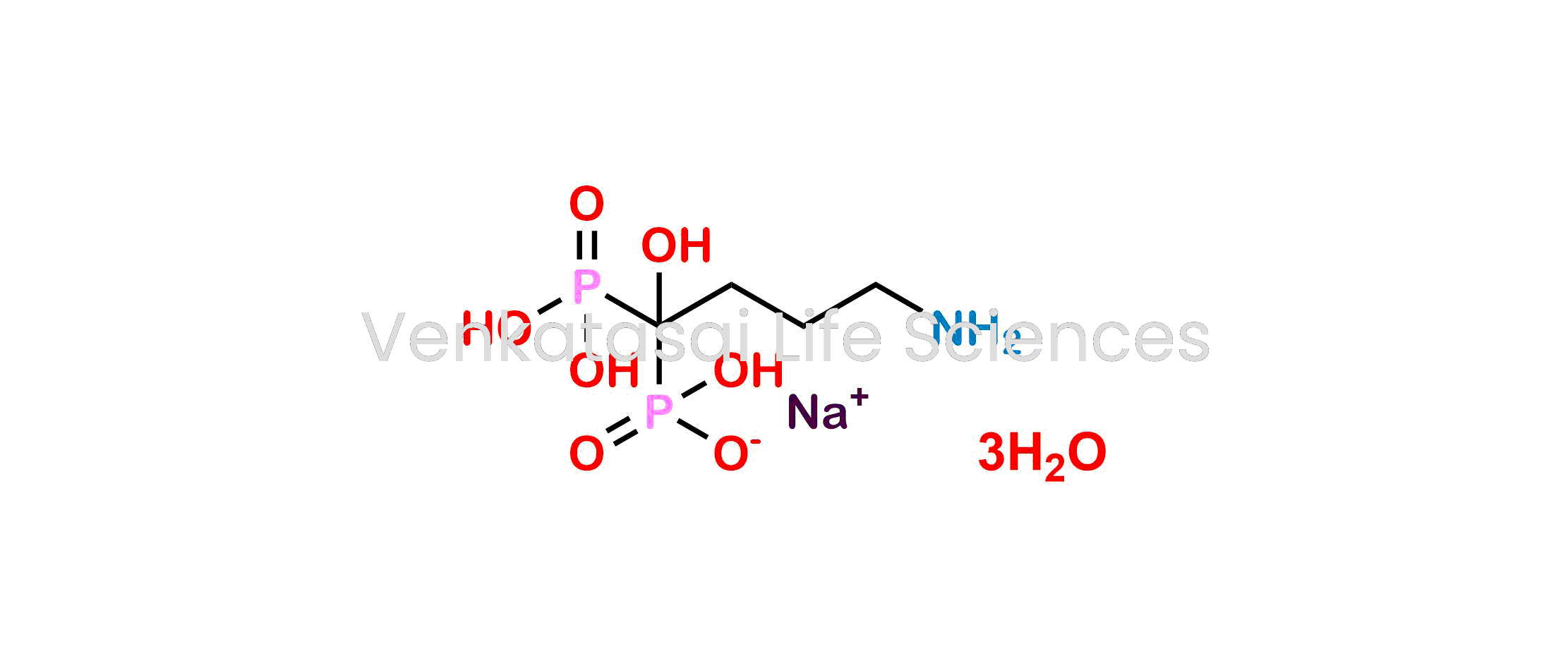 (4-Amino-1-hydroxy-1-phosphonobutyl)phosphonic Acid Monosodium Salt Trihydrate