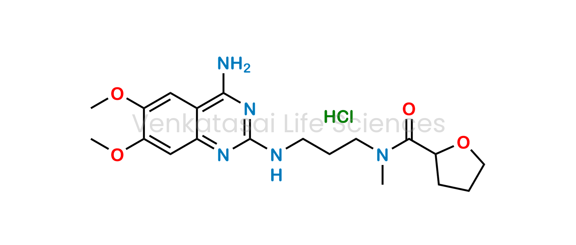 (RS)-N-[3-[(4-Amino-6,7-dimethoxyquinazolin-2-yl)amino]propyl]-N-methyltetrahydrofuran-2-carboxamide hydrochloride?;
