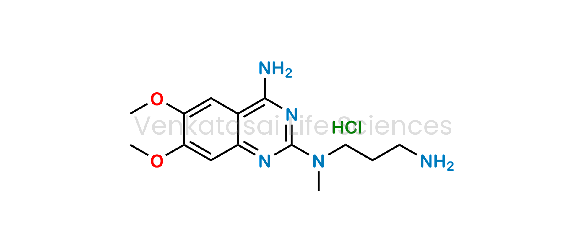 N-(4-Amino-6,7-dimethoxyquinazolin-2-yl)-N-methylpropane-1,3-diamine hydrochloride ;