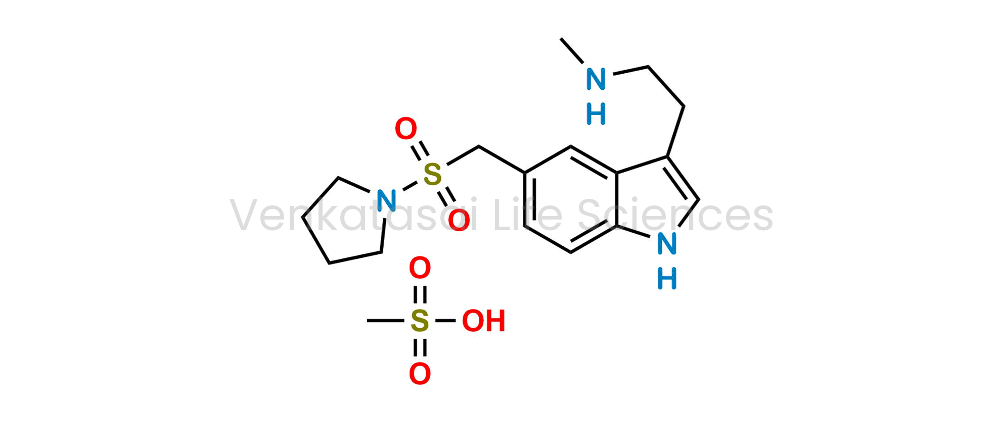 N-methyl-2-(5-((pyrrolidin-1-ylsulfonyl)methyl)-1H-indol-3-yl)ethan-1-amine (As per EP or USP)