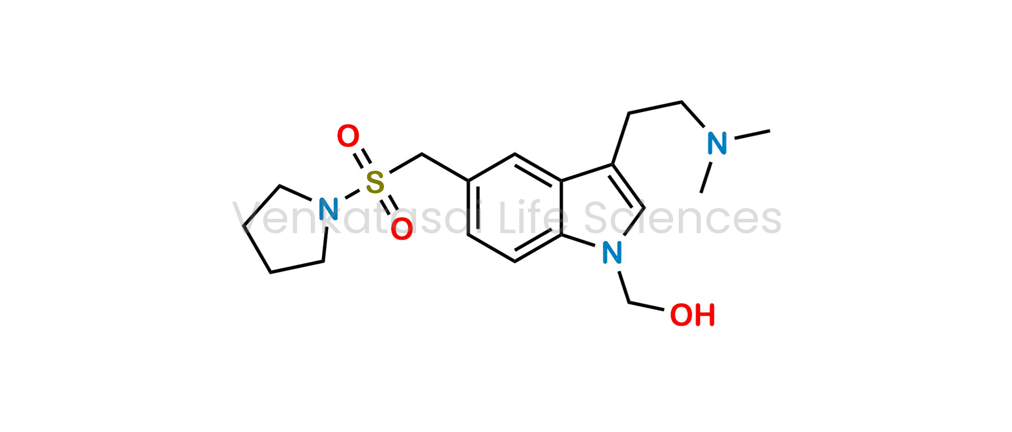 [3-[2-(dimethylamino)ethyl]-5-[(pyrrolidine-1-sulfonyl)methyl]-1H-indol-1-yl]methanol(As per EP)