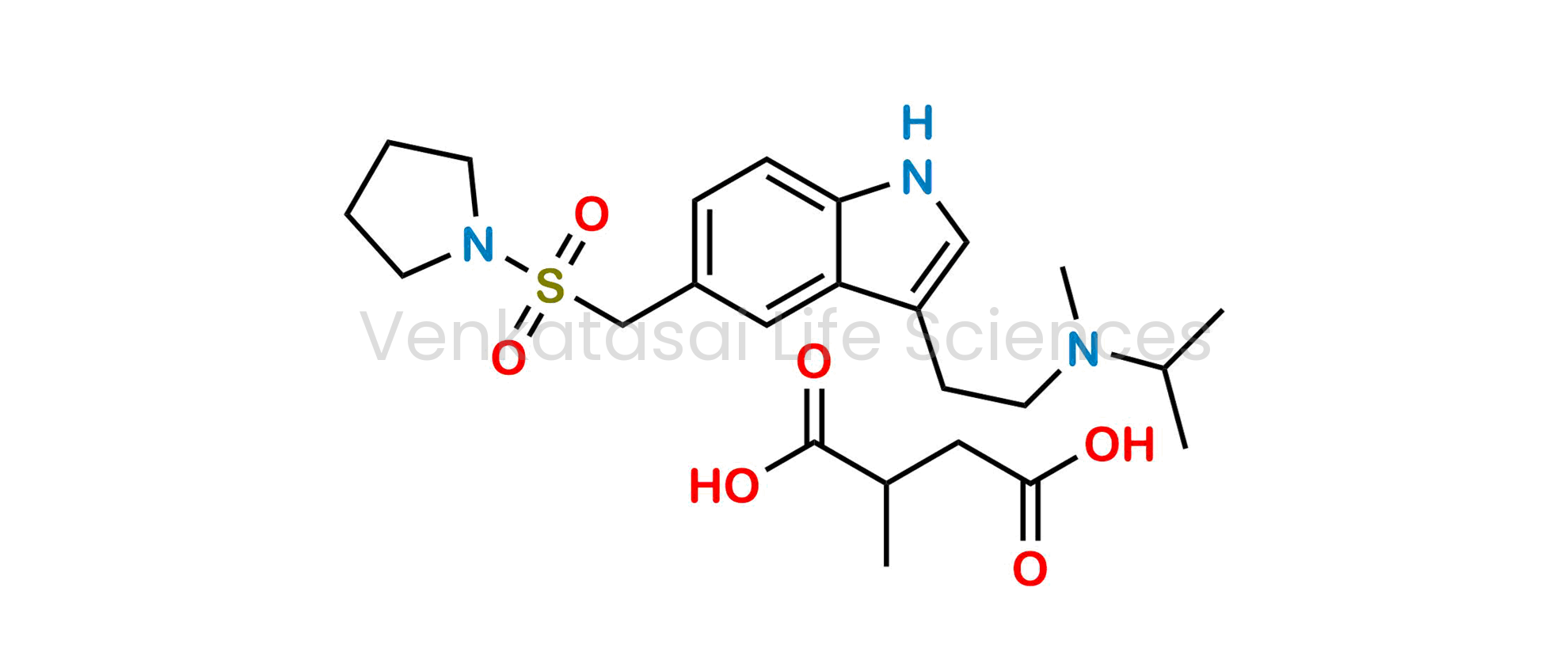 N-methyl-N-(2-(5-((pyrrolidin-1-ylsulfonyl)methyl)-1H-indol-3-yl)ethyl)propan-2-amine 2-methylsuccinate
