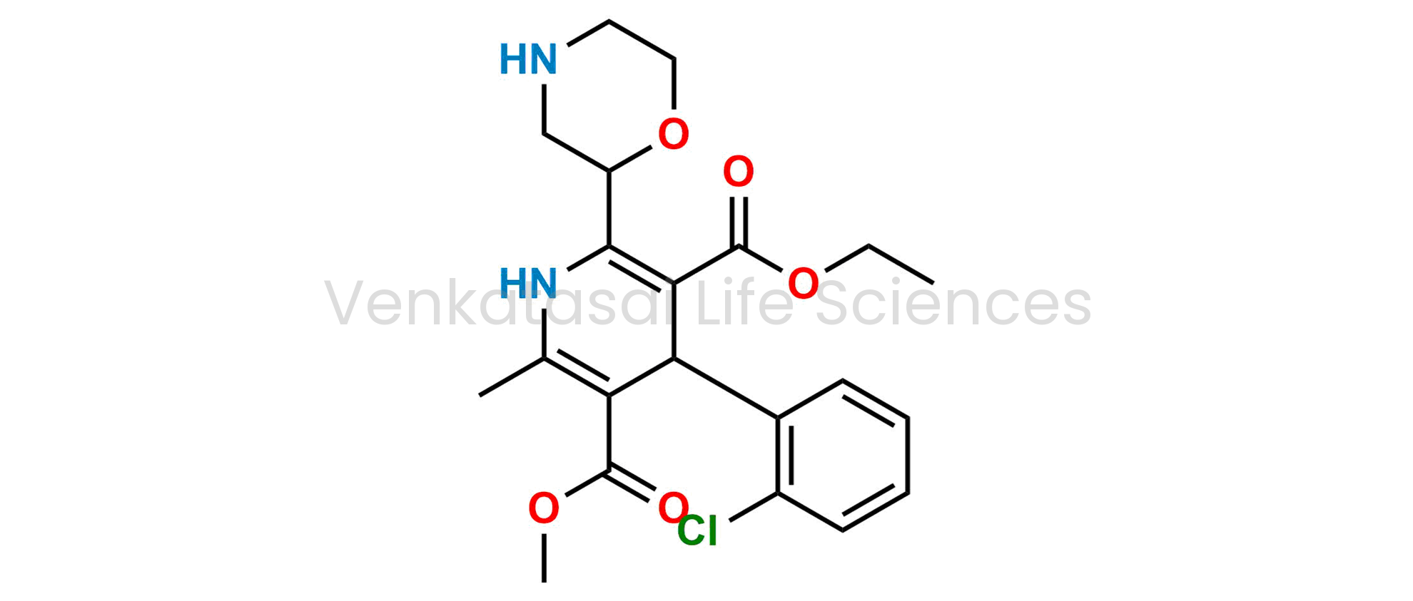 3-Ethyl 5-methyl 4-(2-chlorophenyl)-6-methyl-2-(morpholin-2-yl)-1,4-dihydropyridine-3,5-dicarboxylate