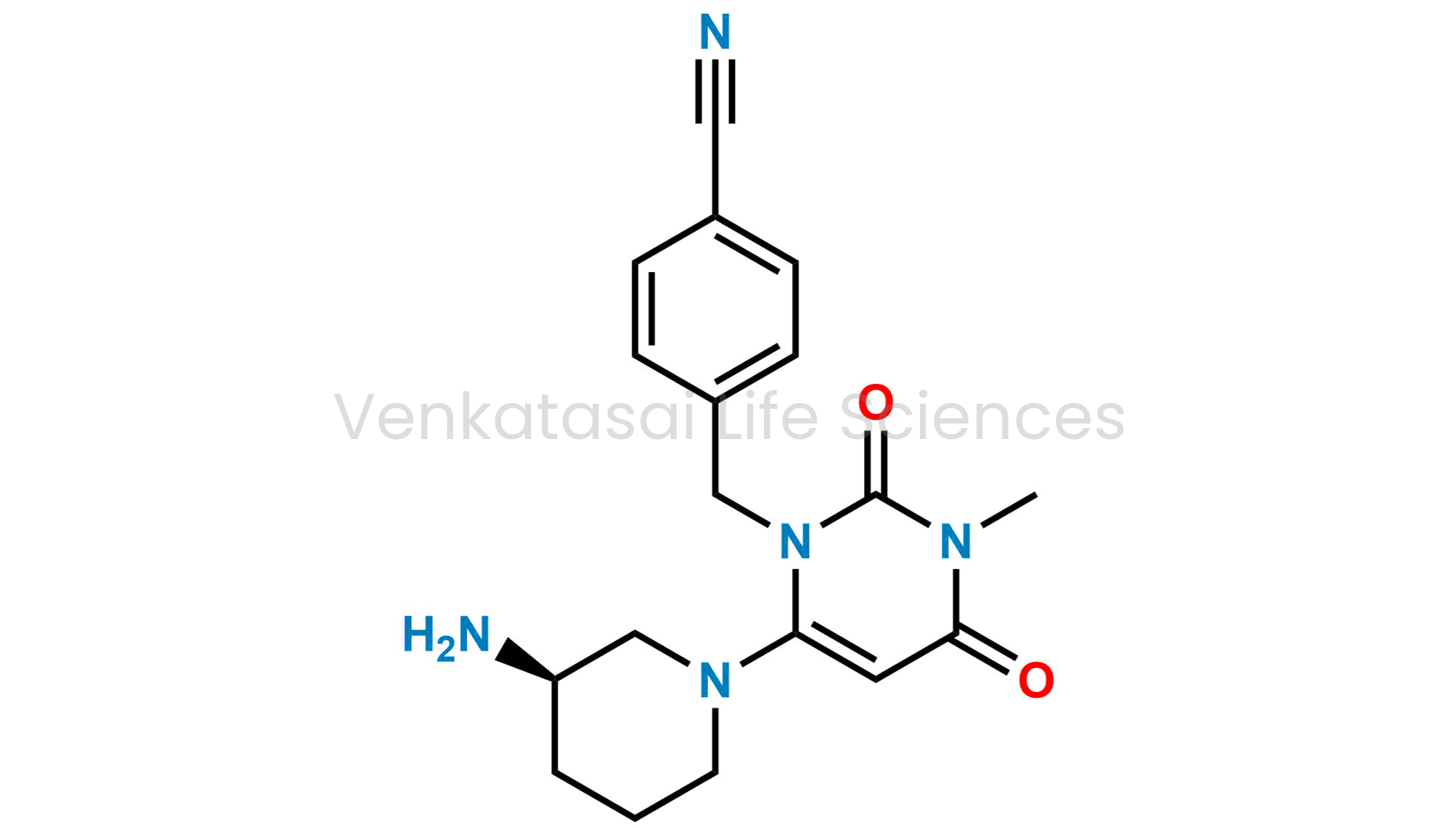 (R)-4-((6-(3-aminopiperidin-1-yl)-3-methyl-2,4-dioxo-3,4-dihydropyrimidin-1(2H)-yl)methyl)benzonitrile benzoate