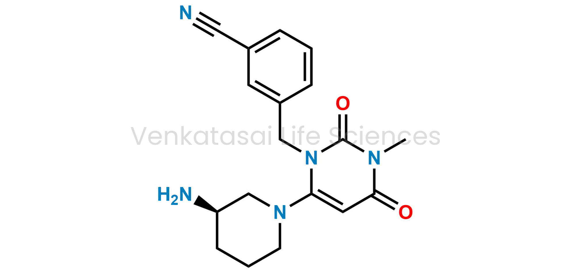 (R)-3-((6-(3-aminopiperidin-1-yl)-3-methyl-2,4-dioxo-3,4-dihydropyrimidin-1(2H)-yl)methyl)benzonitrile benzoate