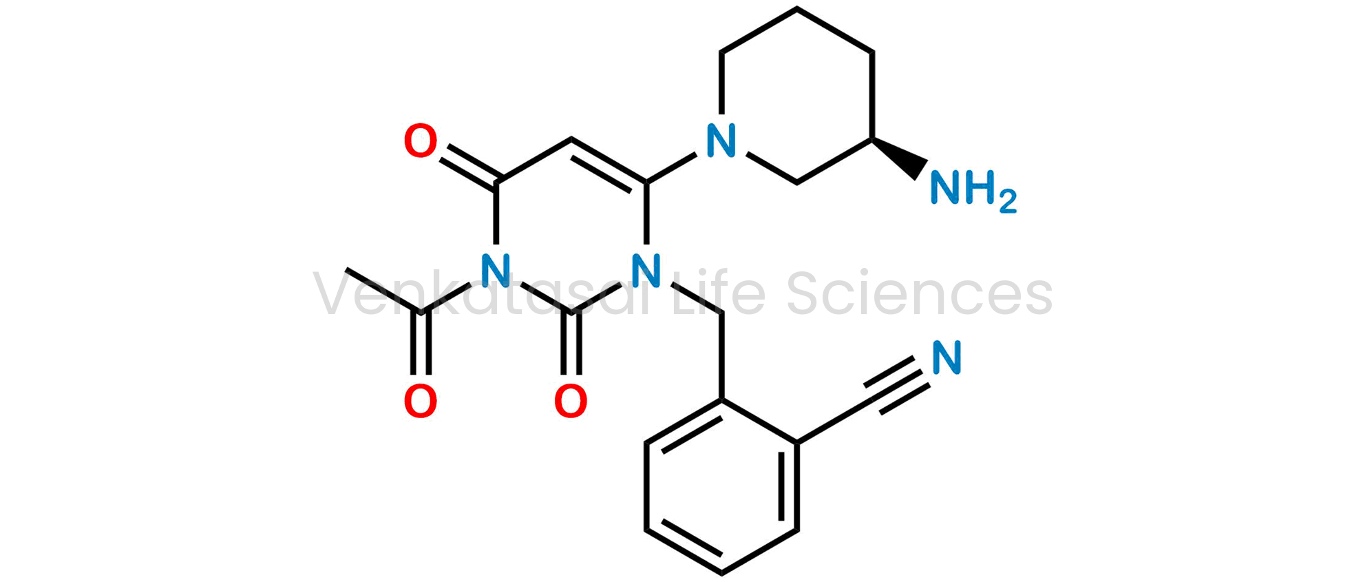 (R)-2-((3-Acetyl-6-(3-aminopiperidin-1-yl)-2,4-dioxo-3,4-dihydropyrimidin-1(2H)-yl)methyl)benzonitrile