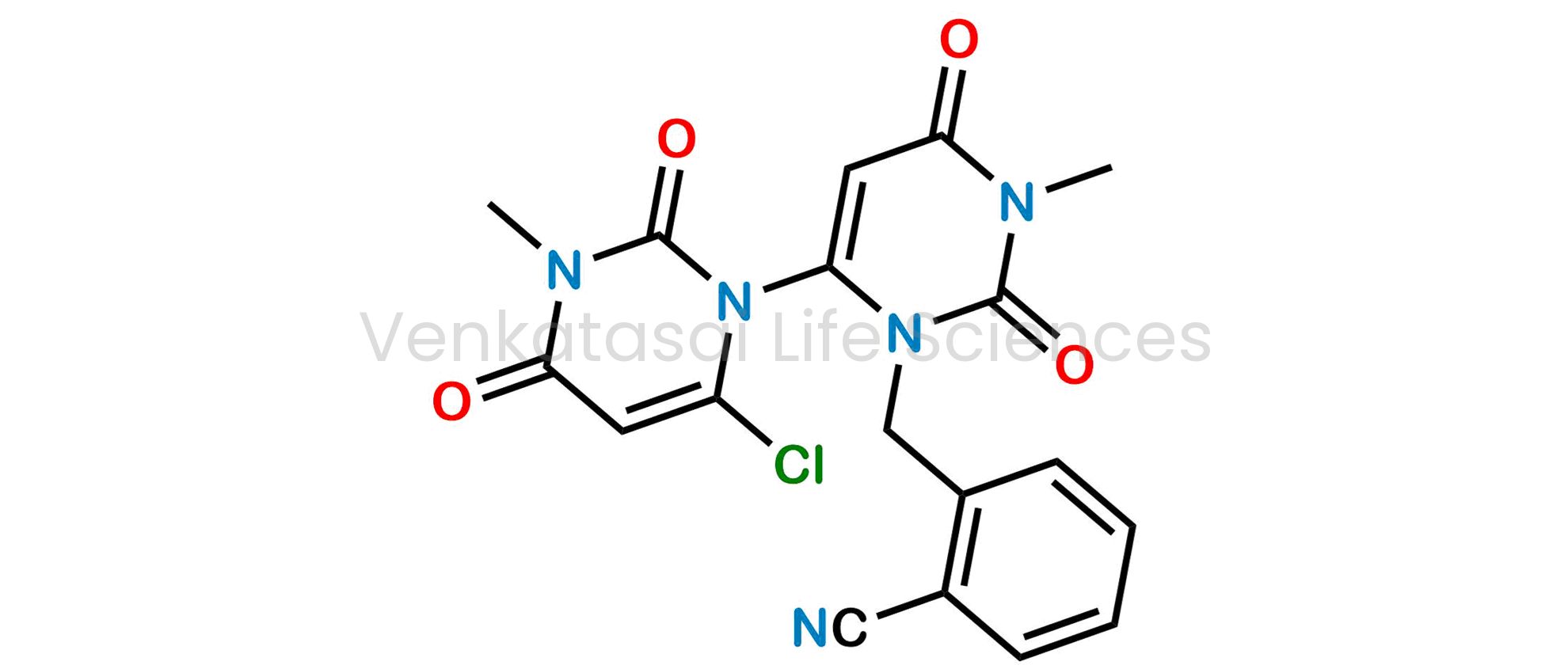2-((6-Chloro-1',3-dimethyl-2,2',4,6'-tetraoxo-1',3,4,6'-tetrahydro-2H-[1,4'-bipyrimidin]-3'(2'H)-yl)methyl)benzonitrile
