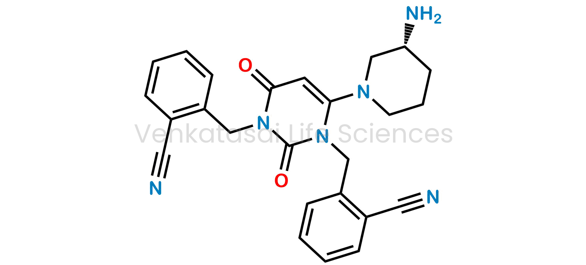 (R)-2,2'-((6-(3-Aminopiperidin-1-yl)-2,4-dioxopyrimidine-1,3(2H,4H)-diyl)bis(methylene))dibenzonitrile