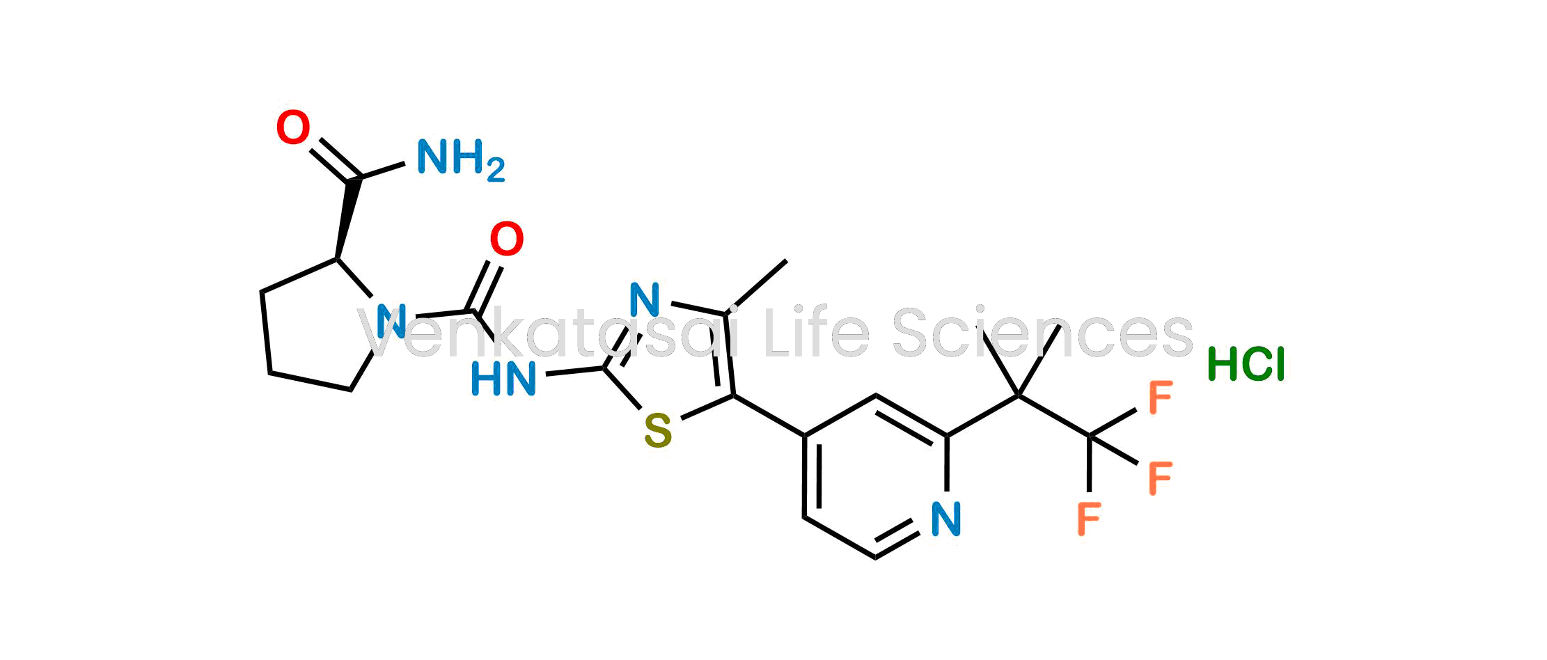 (S)-N1-(4-methyl-5-(2-(1,1,1-trifluoro-2-methylpropan-2-yl)pyridin-4-yl)thiazol-2-yl)pyrrolidine-1,2-dicarboxamide Hydrochloride