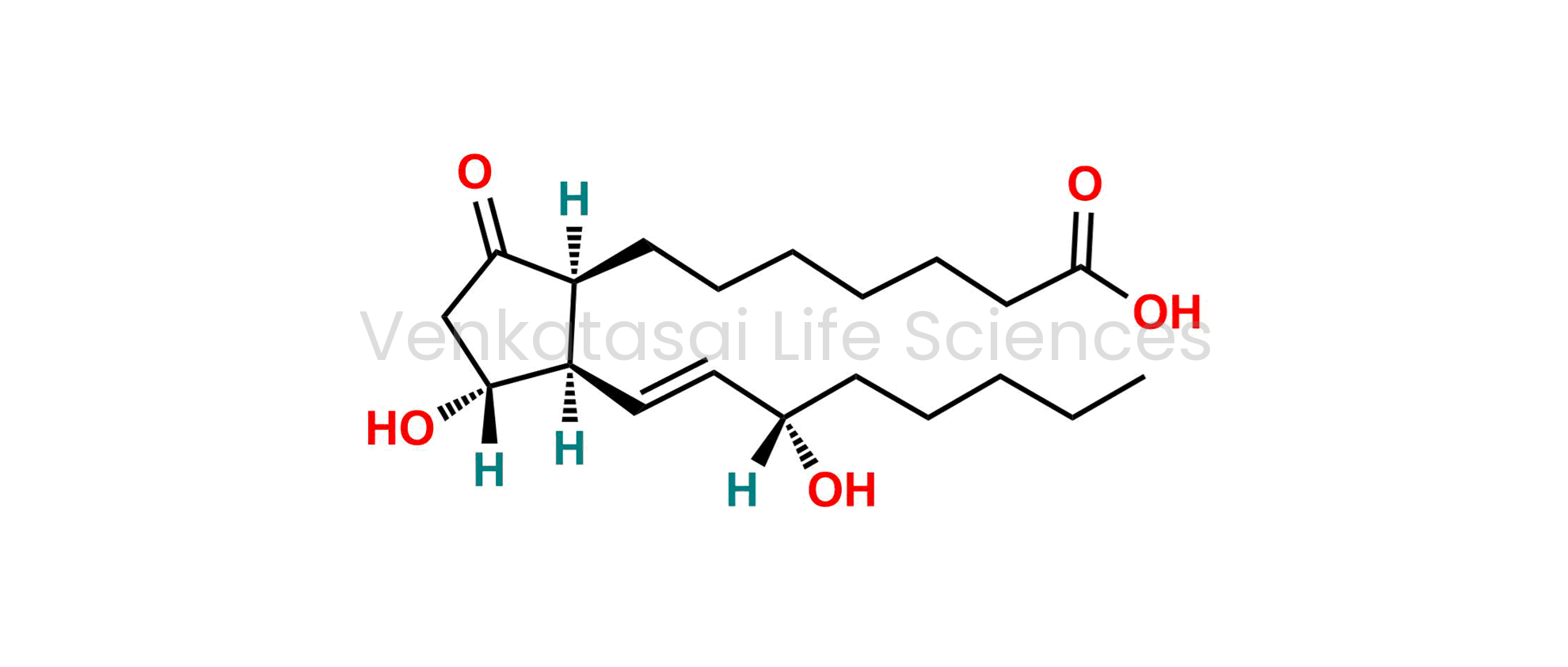 7-[(1S,2R,3R)-3-hydroxy-2-[(1E,3S)-3-hydroxyoct-1-enyl]-5-oxocyclopentyl]heptanoic acid (as per EP)