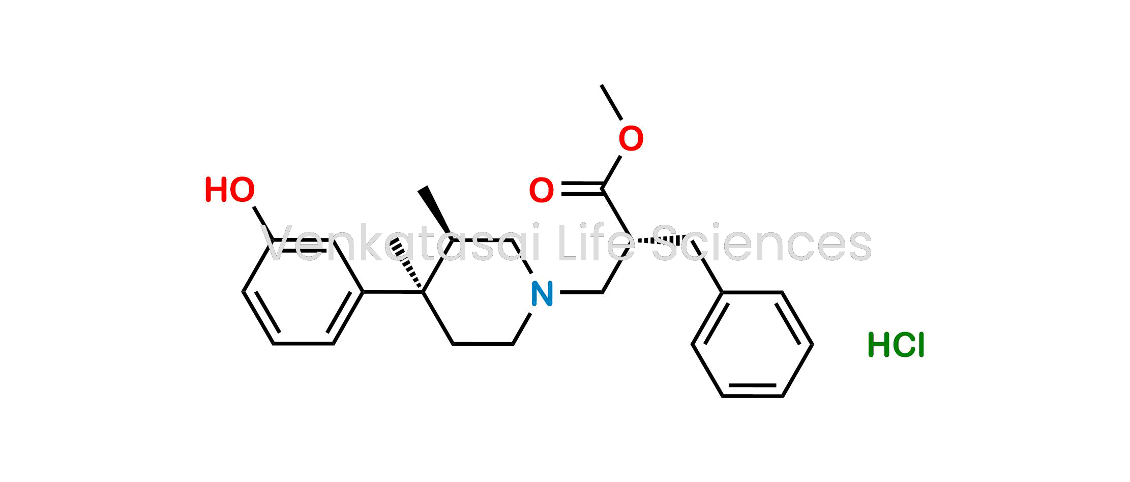 methyl (R)-2-benzyl-3-((3R,4R)-4-(3-hydroxyphenyl)-3,4-dimethylpiperidin-1-yl)propanoate Hydrochloride