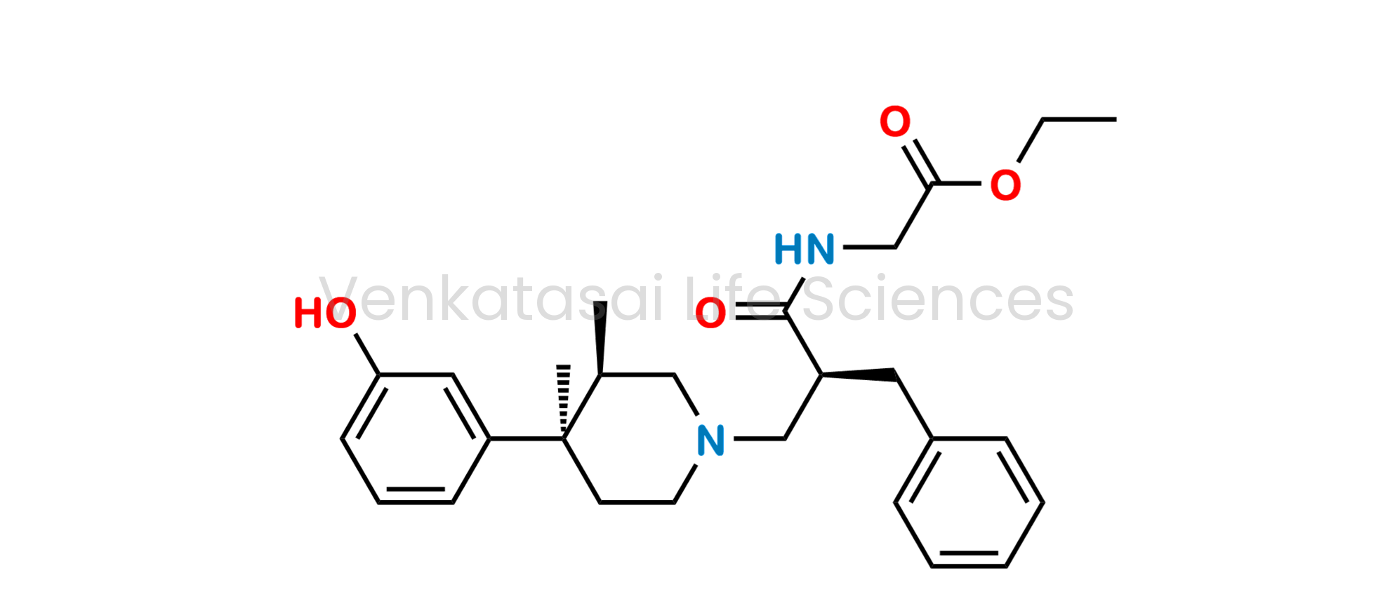 ethyl ((S)-2-benzyl-3-((3R,4R)-4-(3-hydroxyphenyl)-3,4-dimethylpiperidin-1-yl)propanoyl)glycinate