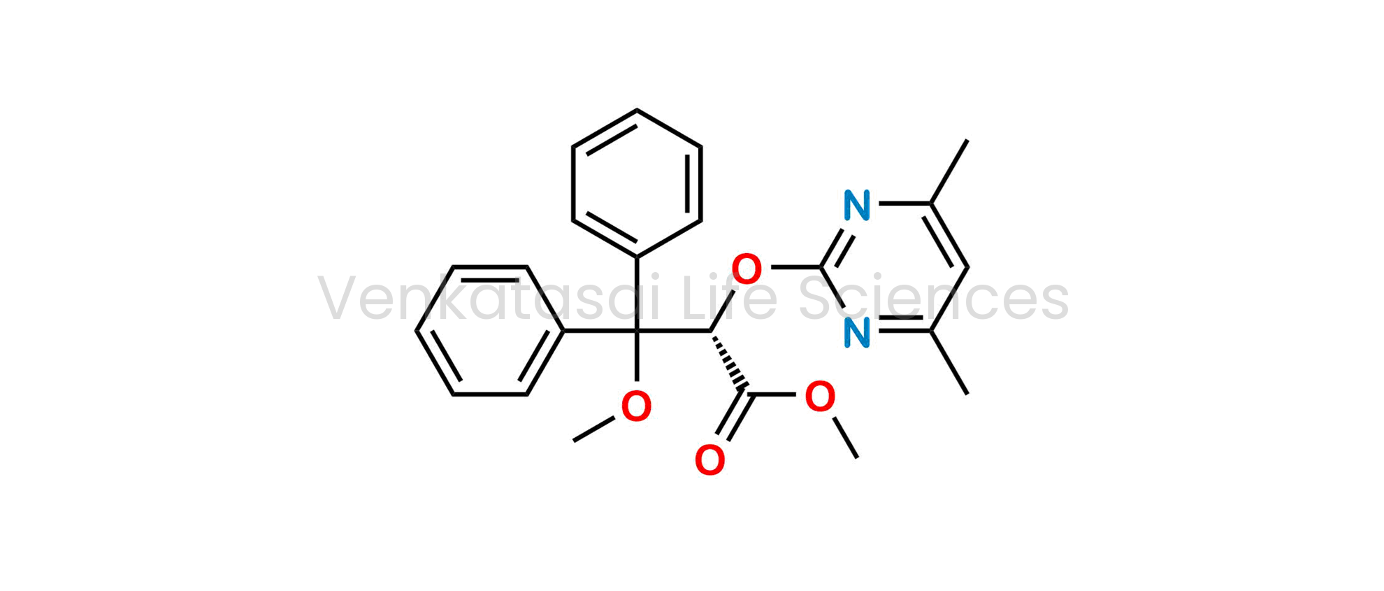 (+)-(2S)-2-[(4,6-Dimethylpyrimidin-2-yl)oxy]-3-methoxy-3,3-diphenyl propanoic acid methyl ester