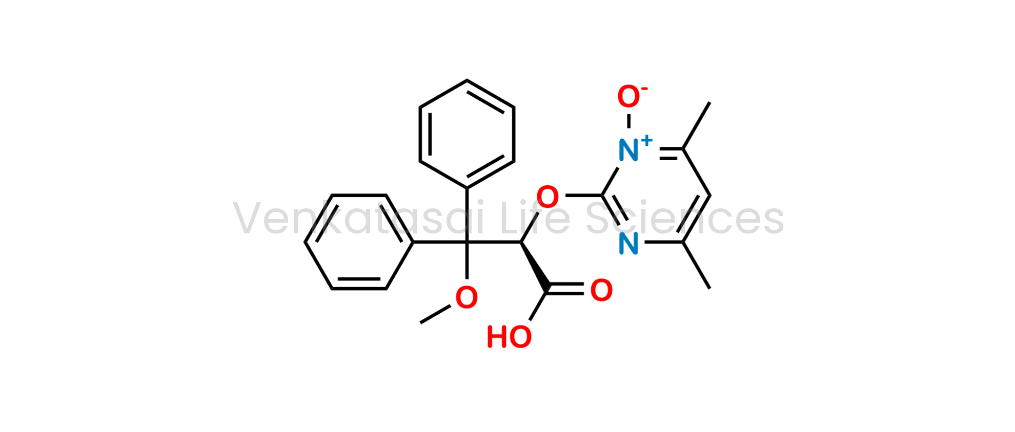 (S)-2-(1-carboxy-2-methoxy-2,2-diphenylethoxy)-4,6-dimethylpyrimidine 1-oxide