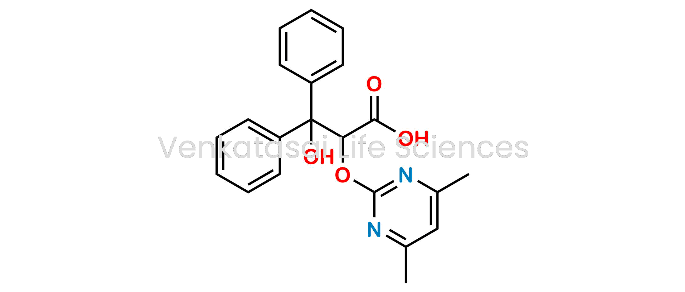 2-((4,6-Dimethylpyrimidin-2-yl)oxy)-3-hydroxy-3,3-diphenylpropanoic acid
