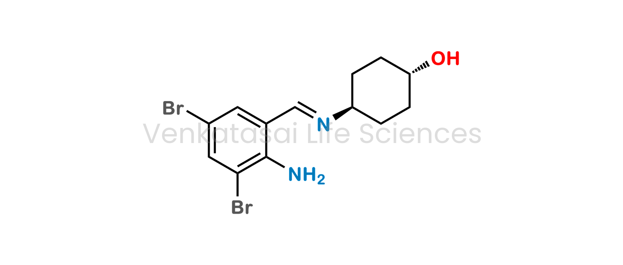 Trans-4-[[(E)-2-Amino-3,5-dibromobenzyliden]amino]cyclohexanol ;