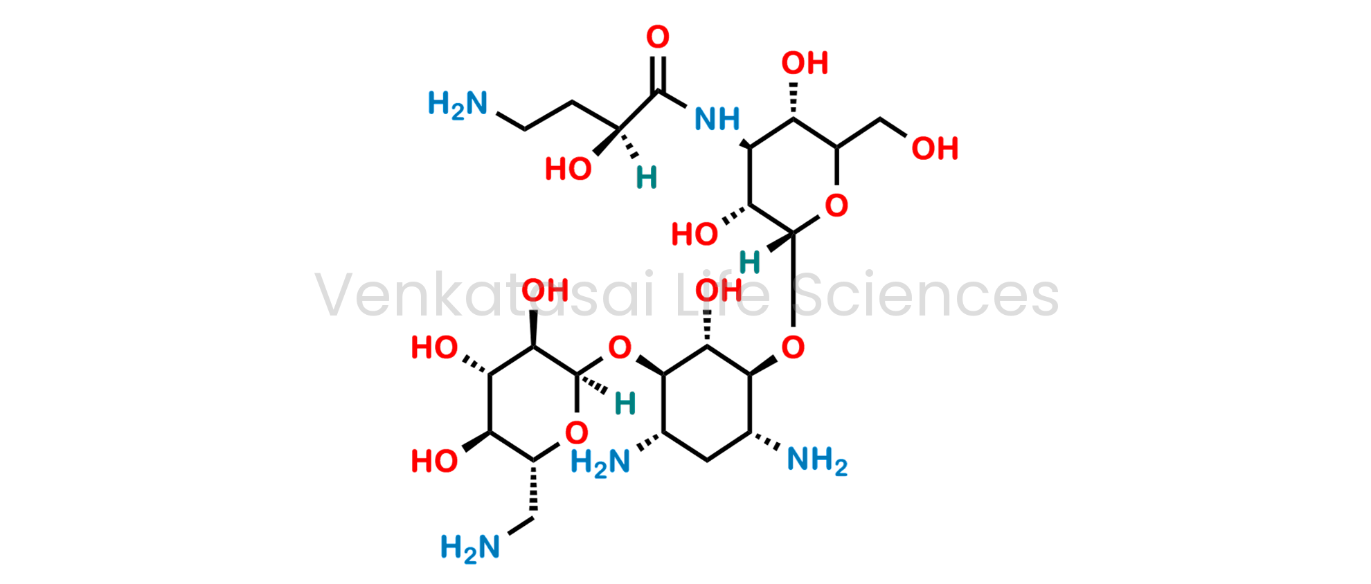 4-O-(6-amino-6-deoxy-?-D-glucopyranosyl)-6-O-[3-[[(2S)-4-amino-2-hydroxybutanoyl]amino]-3-deoxy-?-Dglucopyranosyl]-2-deoxy-D-streptamine,