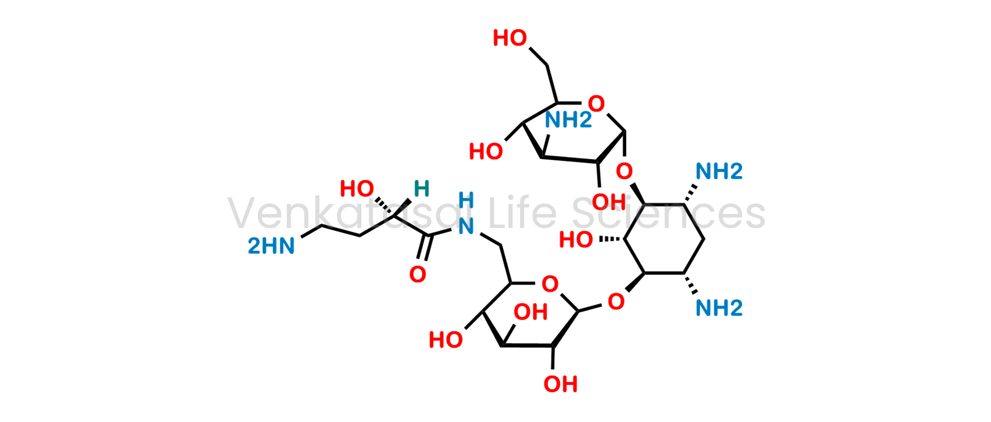 4-O-(3-amino-3-deoxy-?-D-glucopyranosyl)-6-O-[6-[[(2S)-4-amino-2-hydroxybutanoyl]amino]-6-deoxy-?-Dglucopyranosyl]-2-deoxy-L-streptamine