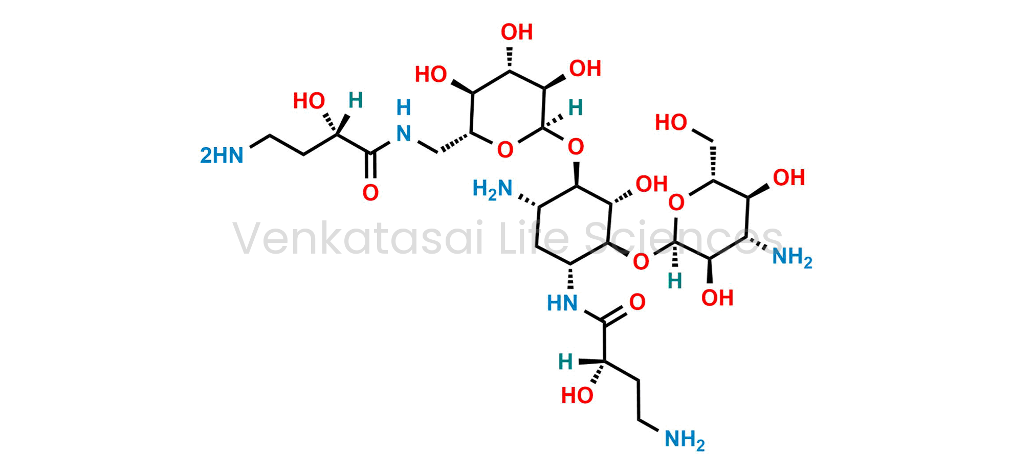 6-O-(3-amino-3-deoxy-?-D-glucopyranosyl)-4-O-[6-[(2S)-4-amino-2-hydroxybutanoyl]amino-6-deoxy-?-Dglucopyranosyl]-1-N-[(2S)-4-amino-2-hydroxybutanoyl]-2-deoxy-D-streptamine