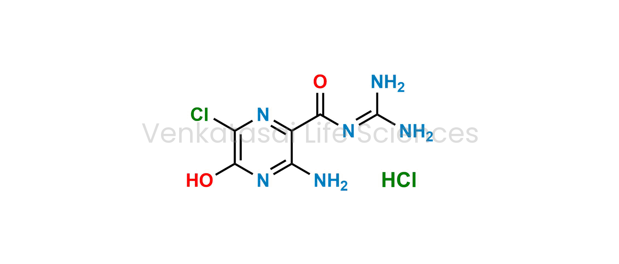 3-amino-6-chloro-N-(diaminomethylidene)-5-hydroxypyrazine-2-carboxamide hydrochloride