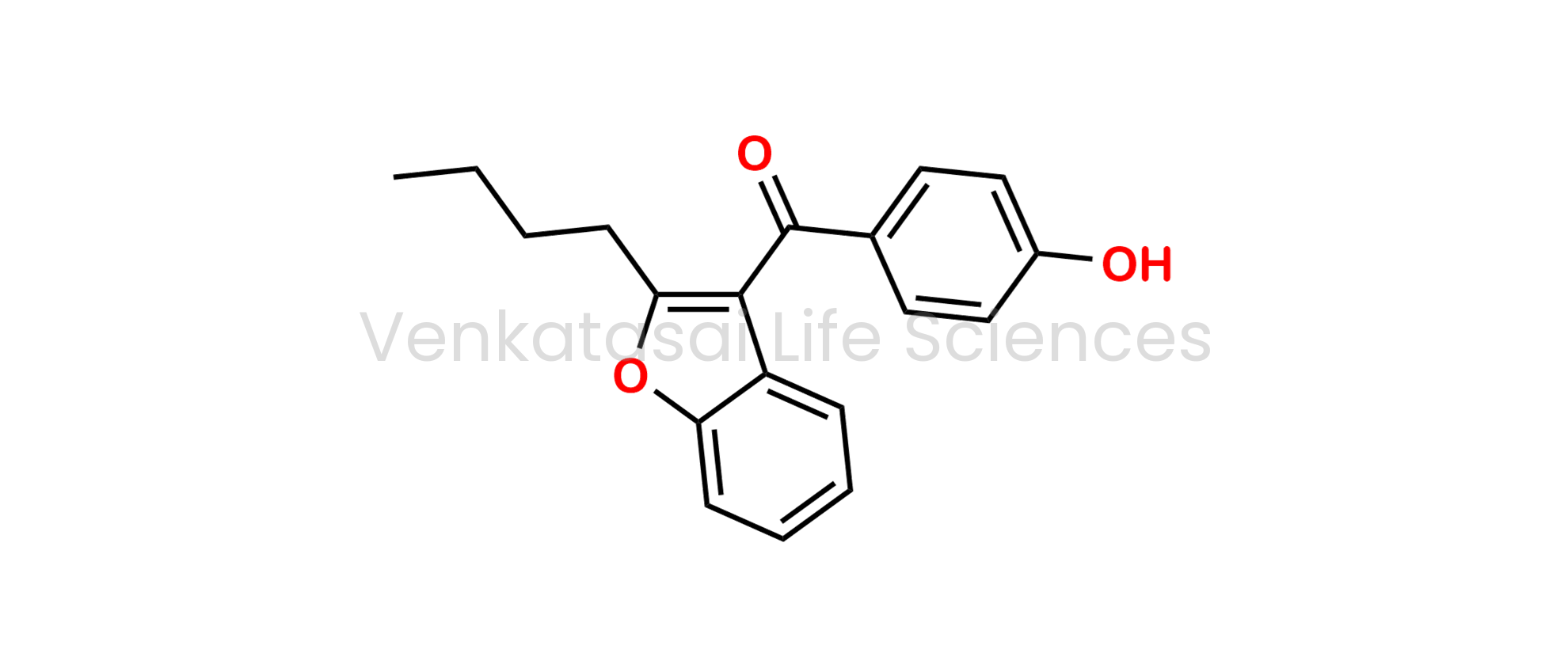 2-Butyl-3-(4-hydroxybenzoyl)benzofuran;  (2-Butyl-benzofuran-3-yl)-(4-hydroxy-phenyl)-methanone; (2-Butylbenzofuran-3-yl)-(4-hydroxyphenyl)ketone; USP Amiodarone Related Compound E;