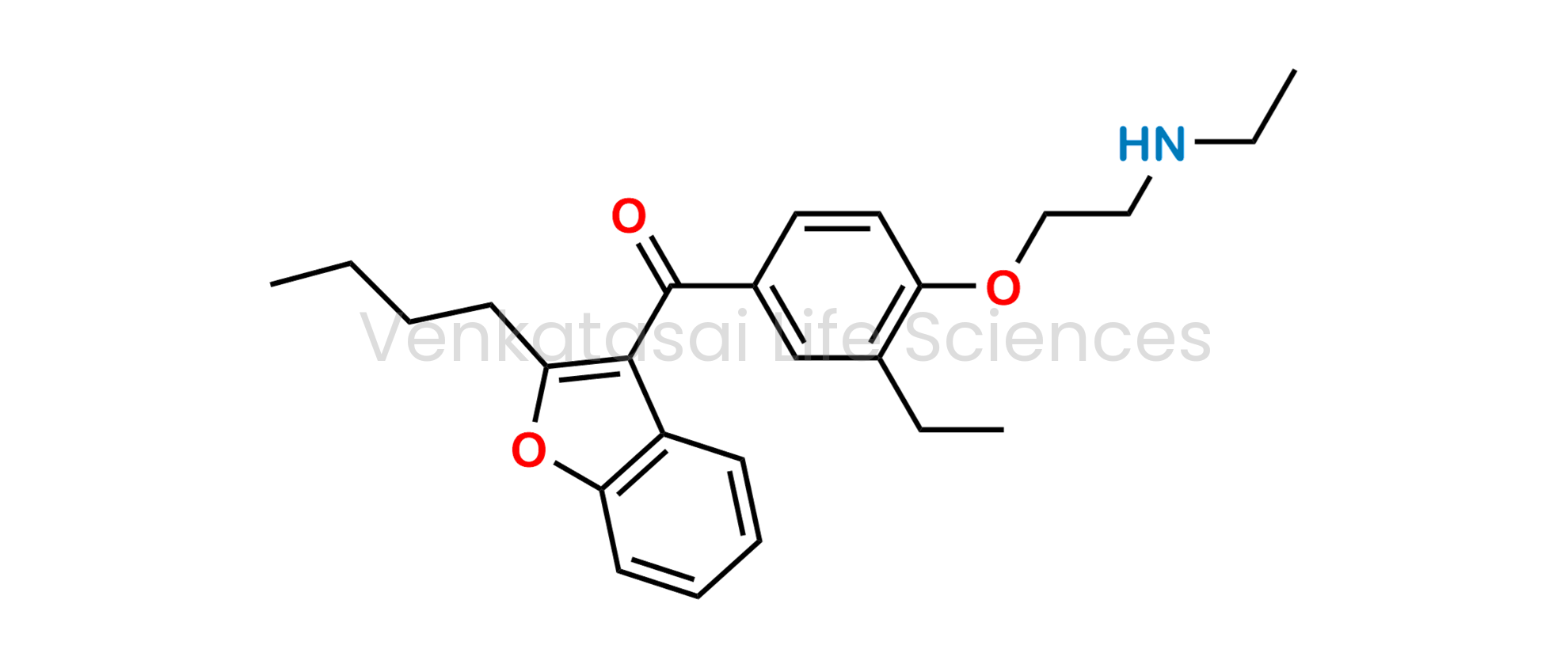 (2-butylbenzofuran-3-yl)(3-ethyl-4-(2-(ethylamino)ethoxy)phenyl)methanone