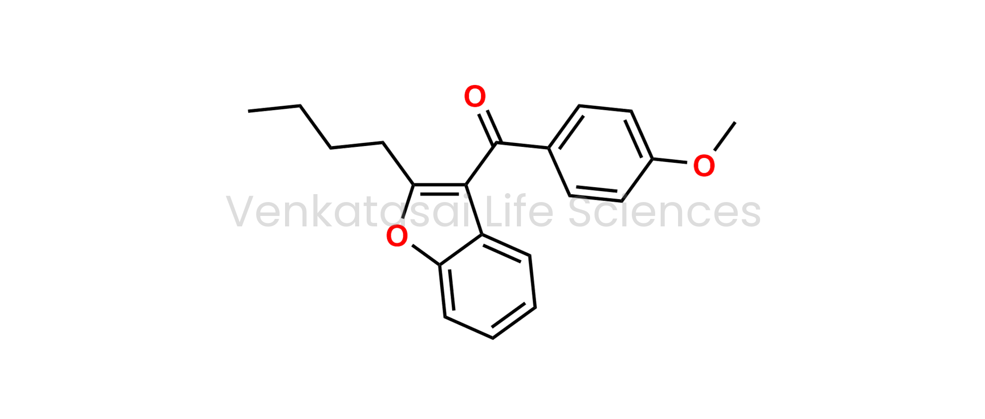 De(diethylaminomethyldiiodo) Amiodarone;  (2-Butylbenzofuran-3-yl)(4-methoxyphenyl)methanone; (2-Butylbenzofuran-3-yl)(4-methoxyphenyl)methanone; 2-Butyl-3-benzofuranyl p-Methoxyphenyl Ketone
