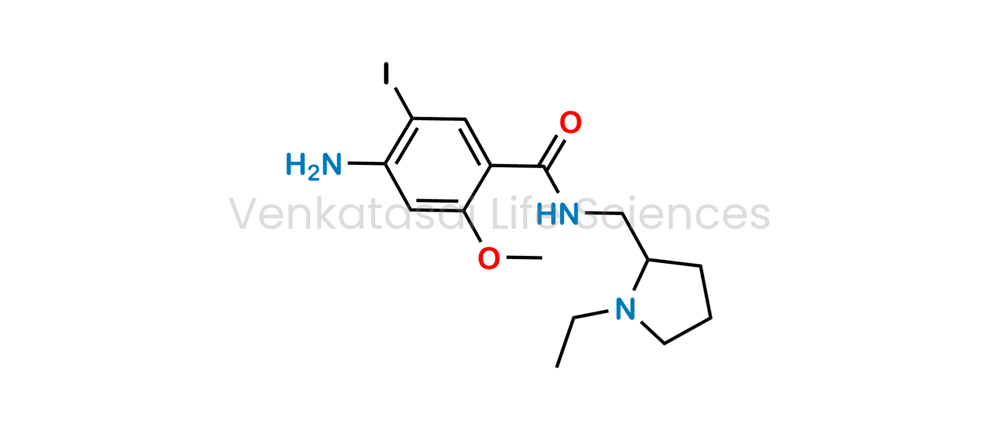 4-amino-N-((1-ethylpyrrolidin-2-yl)methyl)-5-iodo-2-methoxybenzamide
