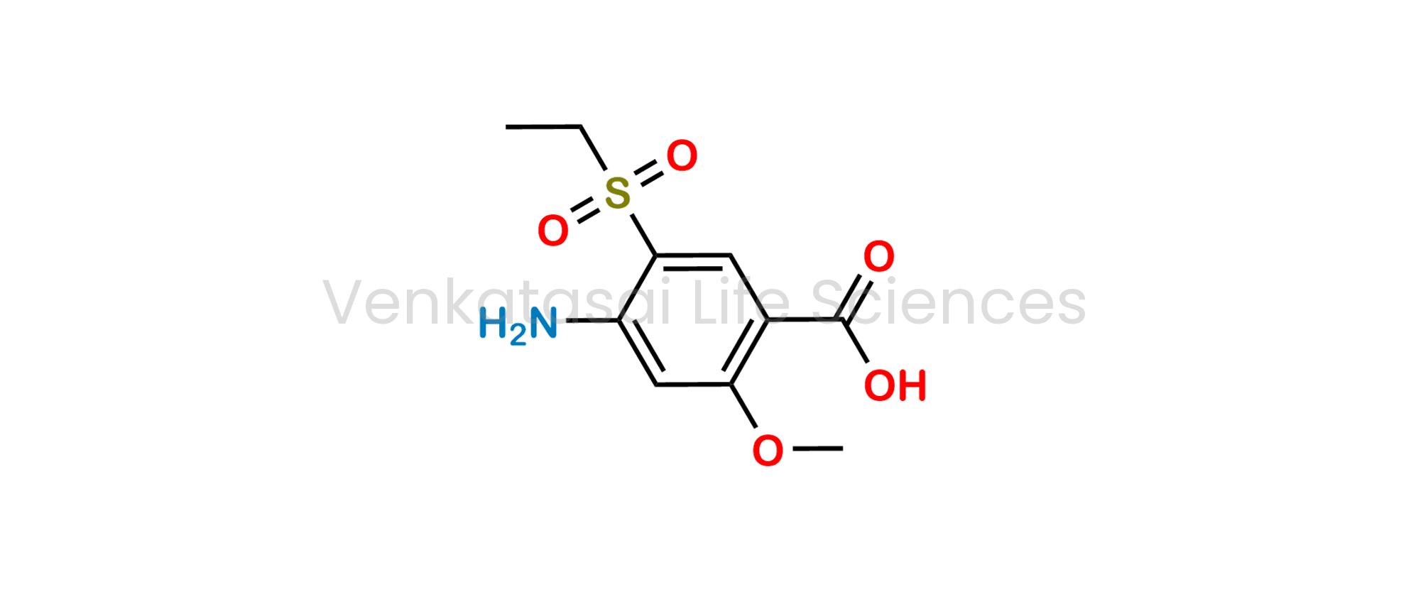 4-Amino-5-(ethylsulfonyl)-2-methoxybenzoic acid (as per EP)