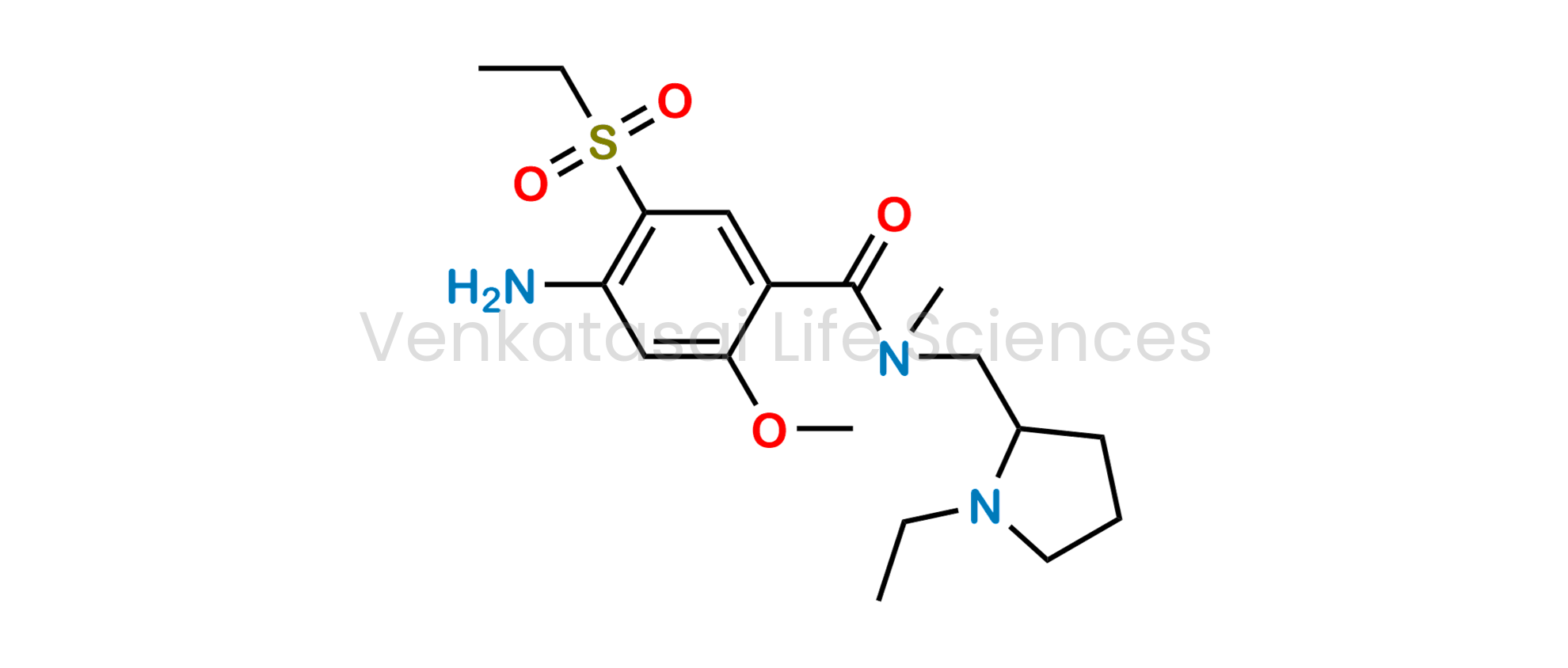 4-amino-N-((1-ethylpyrrolidin-2-yl)methyl)-5-(ethylsulfonyl)-2-methoxy-N-methylbenzamide hydrochloride; N-Methyl Amisulpride