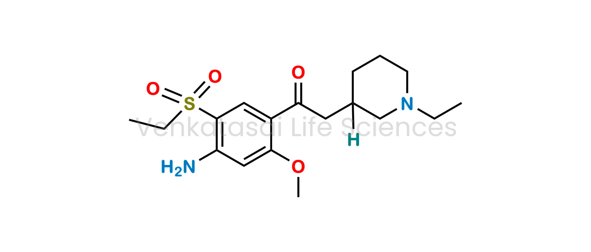 1-(4-amino-5-(ethylsulfonyl)-2-methoxyphenyl)-2-(1-ethylpiperidin-3-yl)ethan-1-one