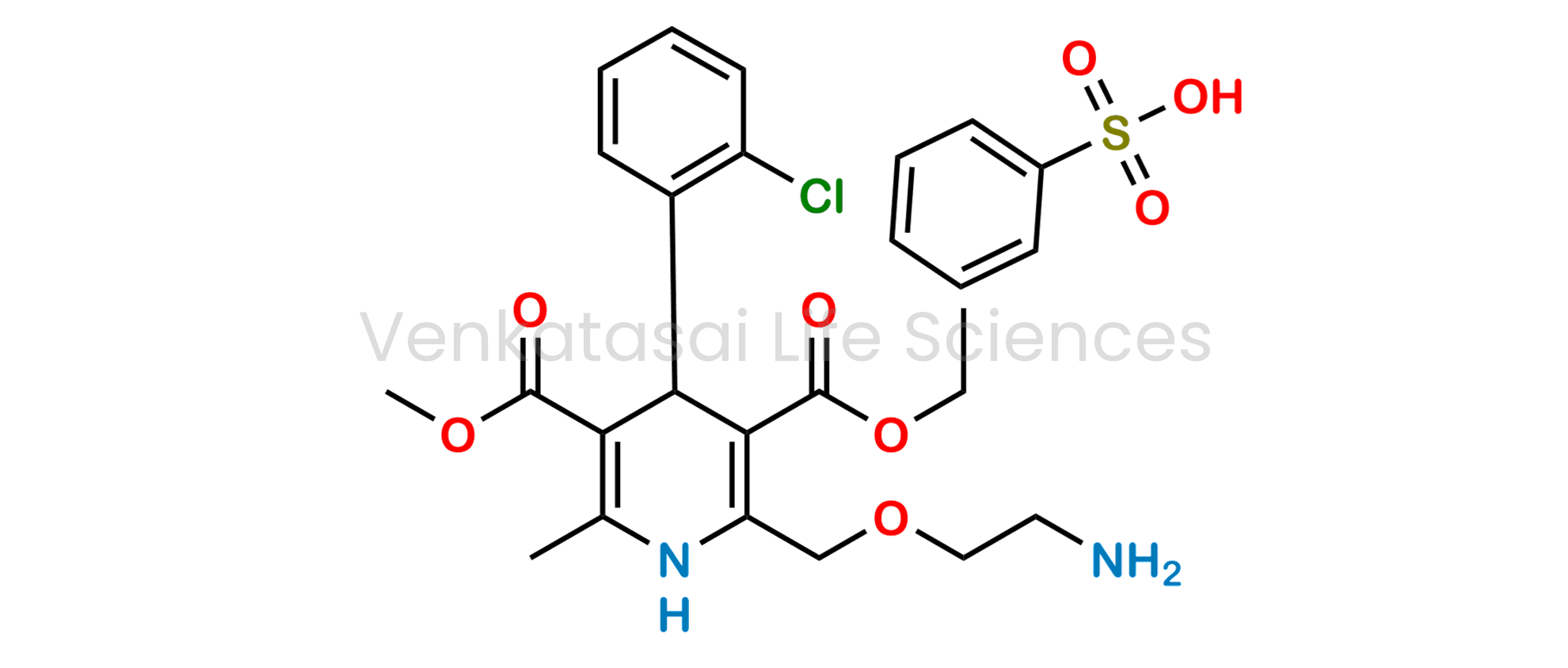 2-[(2-Aminoethoxy)methyl]-4-(2-chlorophenyl)-1,4-dihydro-6-methyl-3,5-pyridinedicarboxylic Acid 3-Ethyl 5-Methyl Ester Benzenesulfonate;