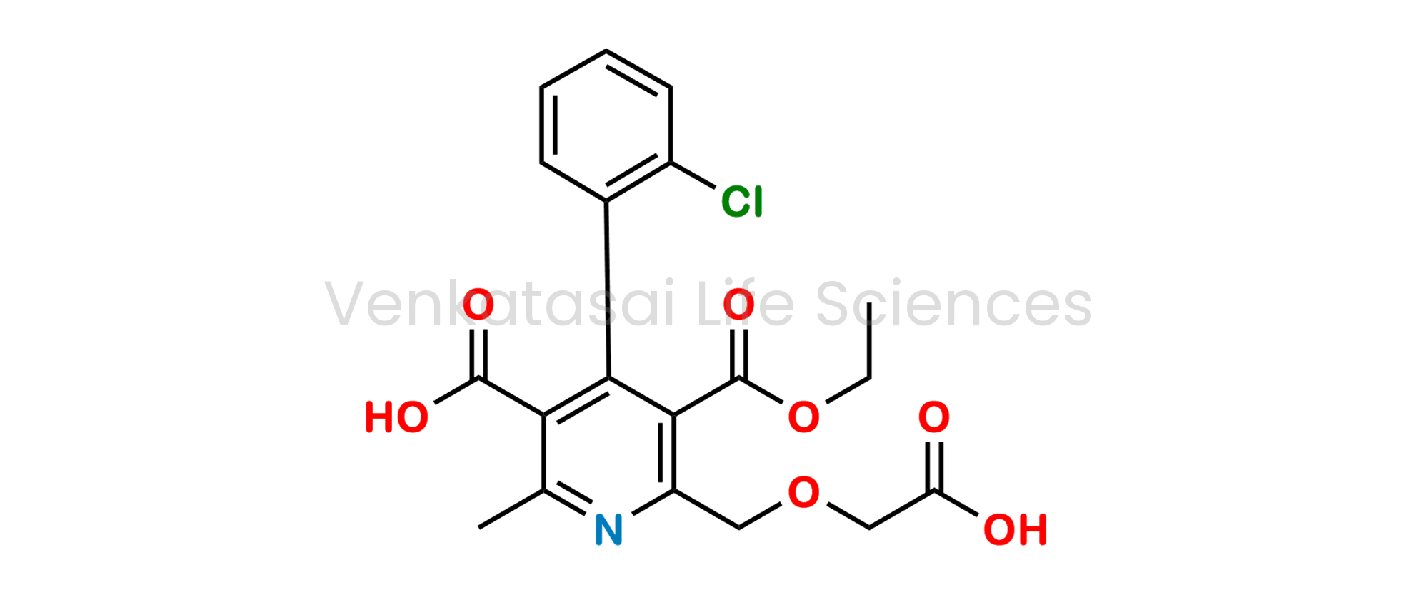2-[(Carboxymethoxy)methyl]-4-(2-chlorophenyl)-6-methyl-3,5-Pyridinedicarboxylic Acid 3-Ethyl Ester