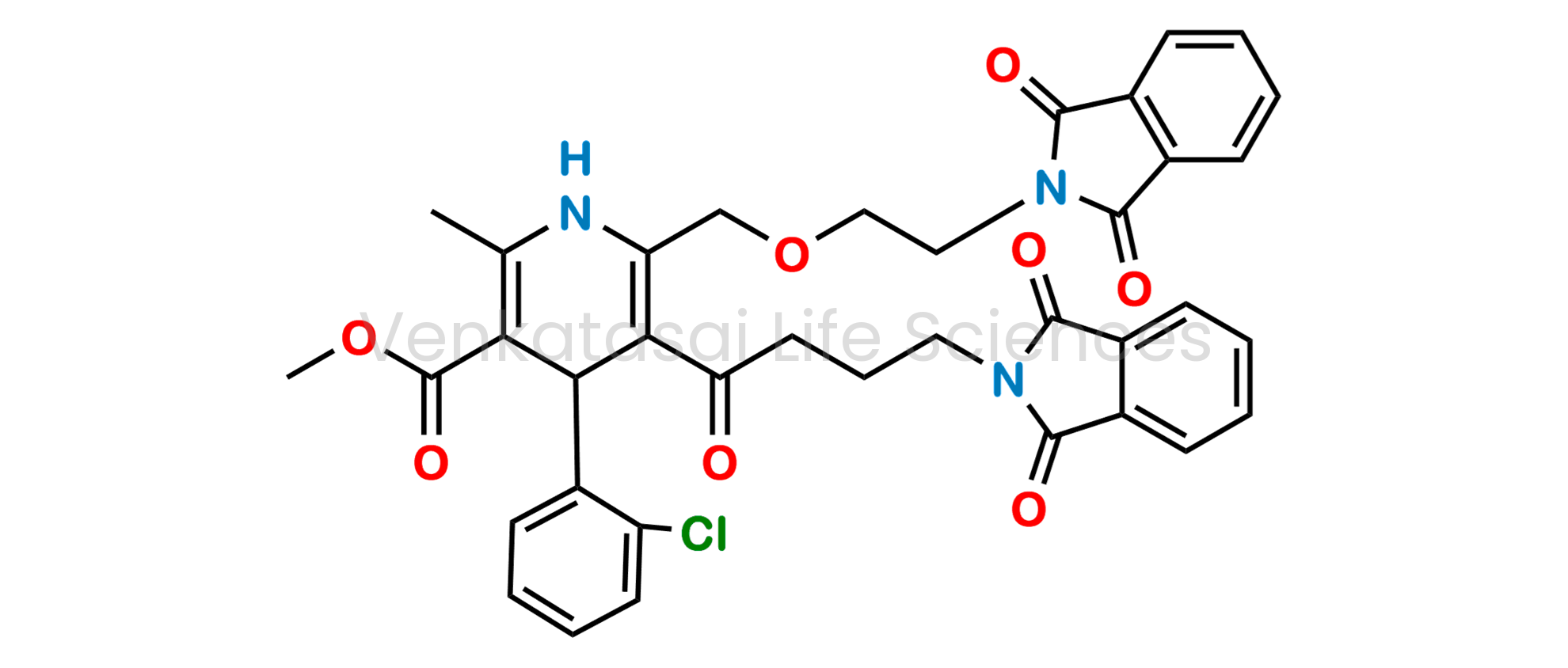 4-(2-Chlorophenyl)-6-[[2-(1,3-dihydro-1,3-dioxo-2H-isoindol-2-yl)ethoxy]methyl]-5-[4-(1,3-dihydro-1,3-dioxo-2H-isoindol-2-yl)-1-oxobutyl]-1,4-dihydro-2-methyl-3-Pyridinecarboxylic Acid Methyl Ester