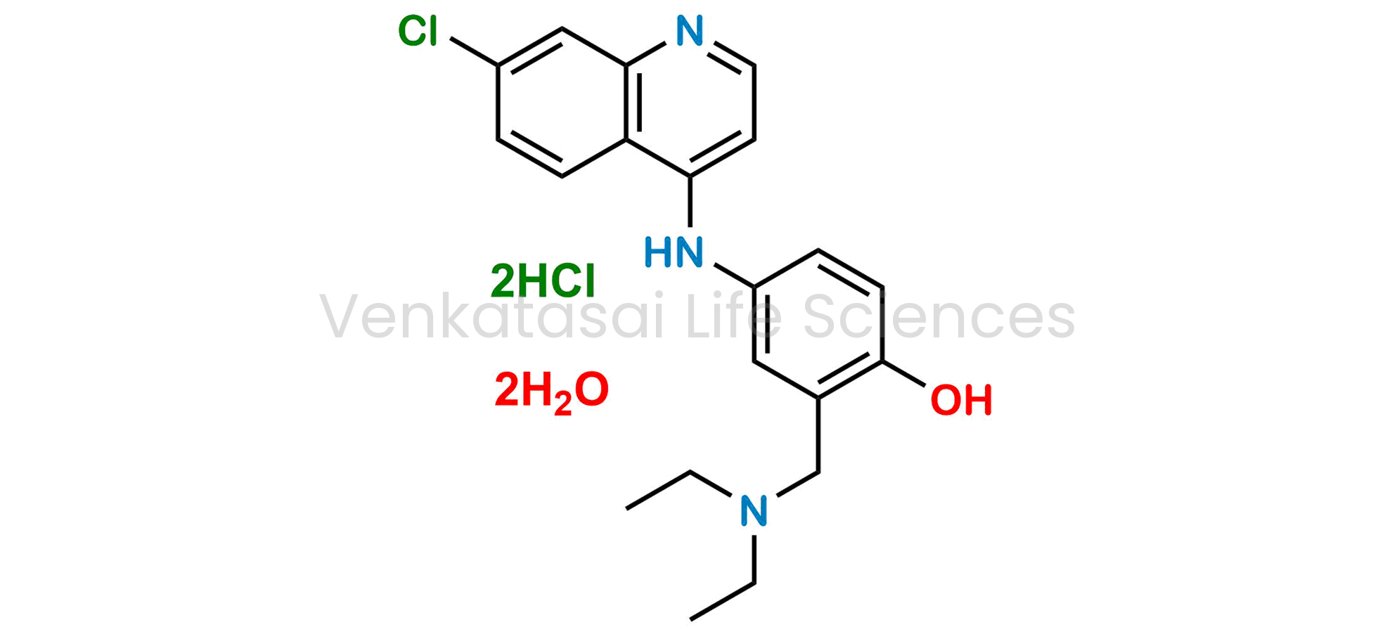 4-((7-chloroquinolin-4-yl)amino)-2-((diethylamino)methyl)phenol dihydrochloride dihydrate