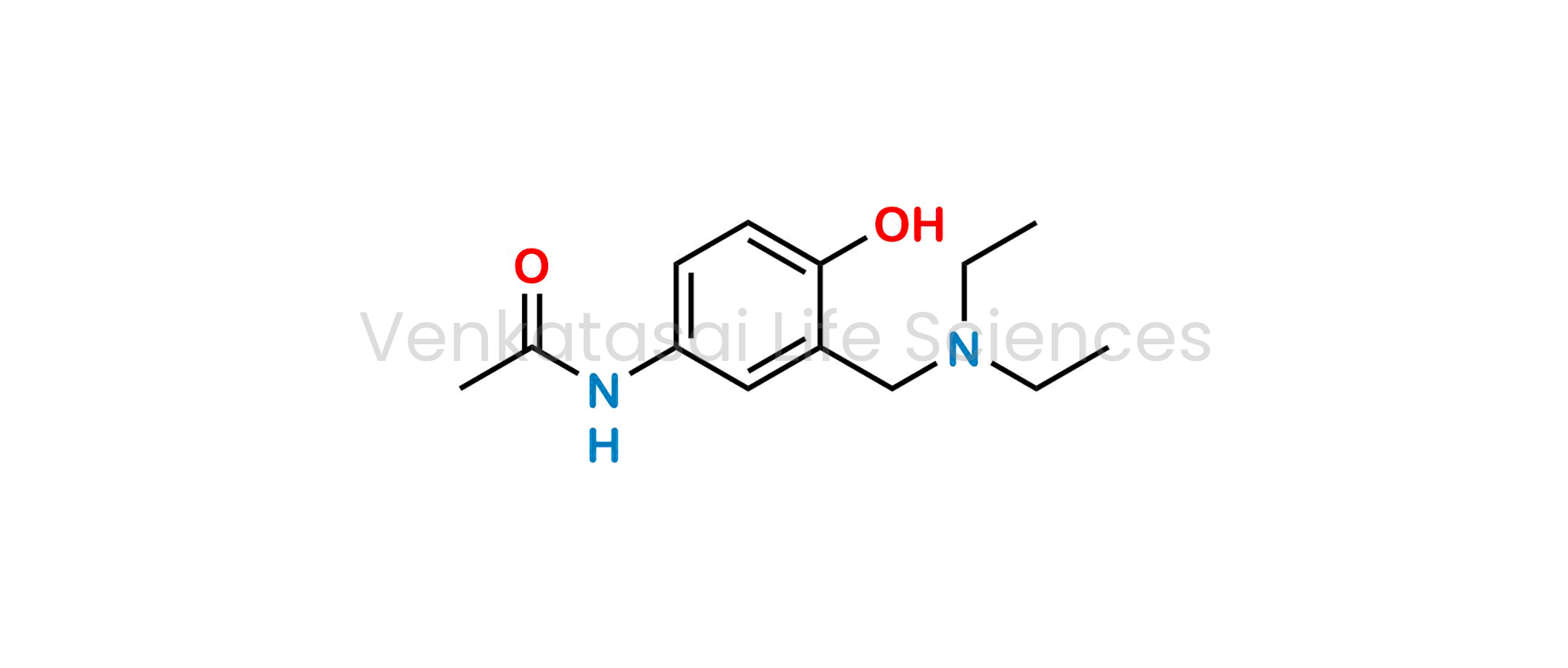 Amodiaquine Diethylamino Acetamide Impurity ; 3-Diethylamino Acetaminophen ; N-[3-[(Diethylamino)methyl]-4-hydroxyphenyl]acetamide ; 4-Acetamido-2-[(diethylamino)methyl]phenol