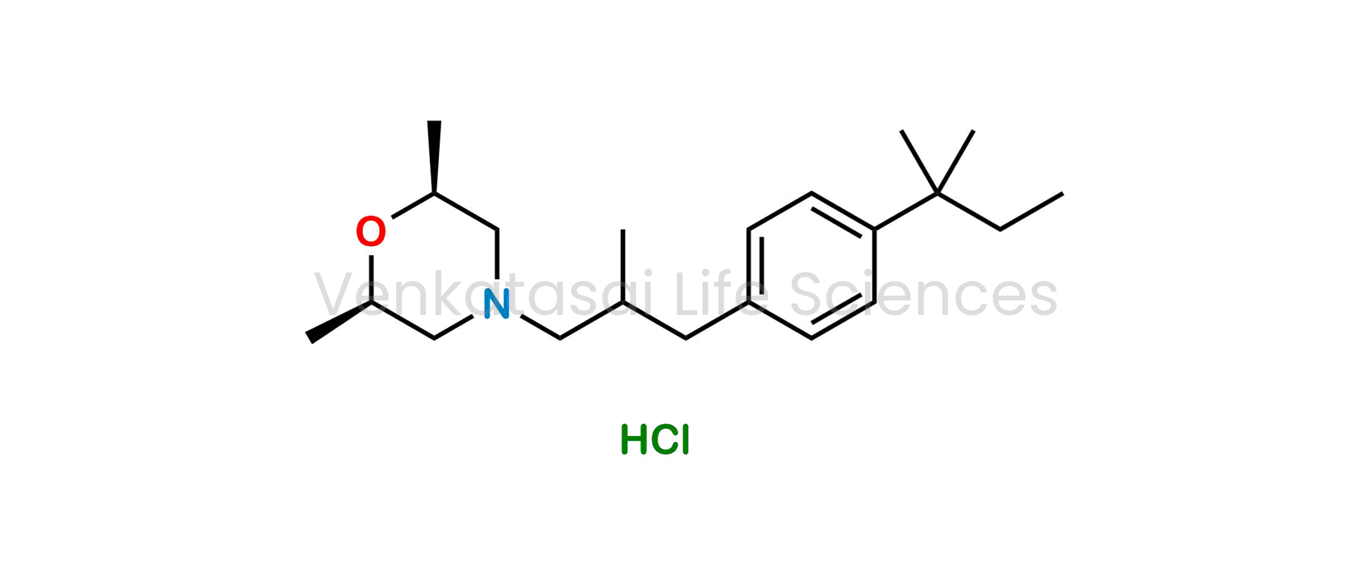 (2S,6R)-2,6-dimethyl-4-(2-methyl-3-(4-(tert-pentyl)phenyl)propyl)morpholine hydrochloride