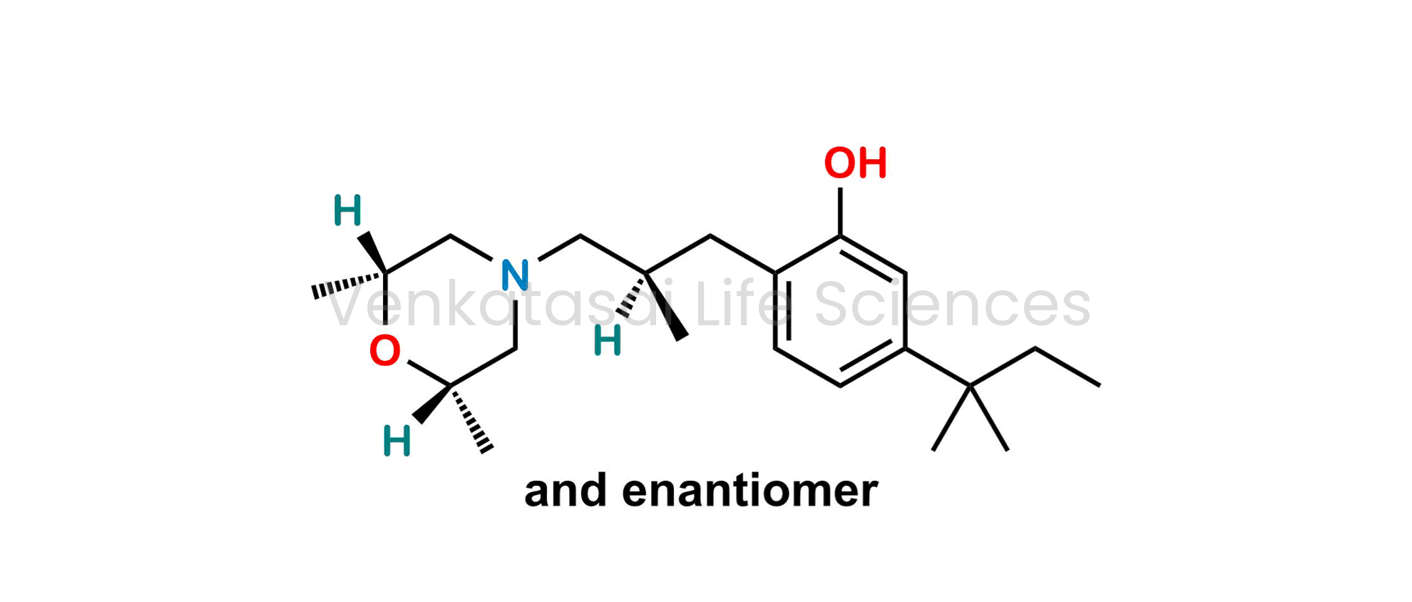 2-(3-((2RS,6SR)-2,6-Dimethylmorpholino)-(2RS)-methylpropyl)-5-tert-pentylphenol