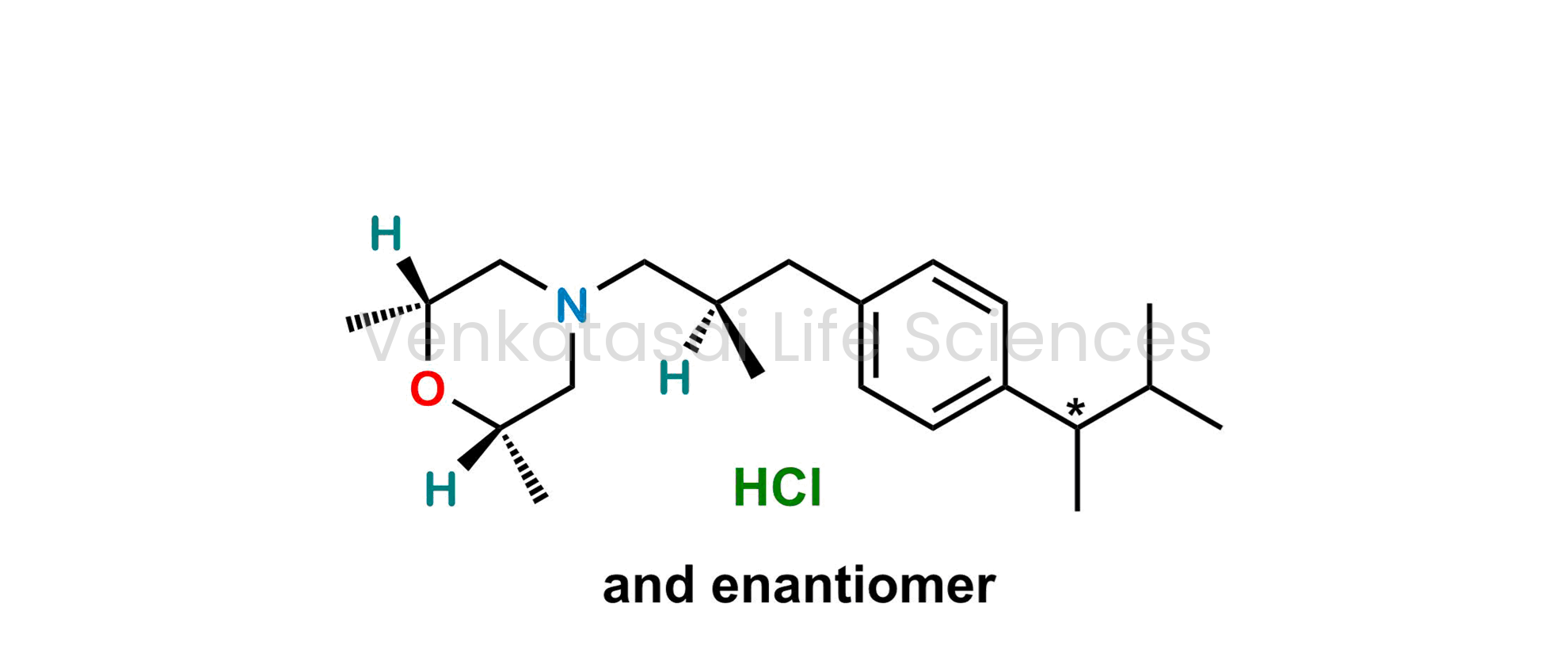 (2RS,6SR)-2,6-dimethyl-4-[(2RS)-2-methyl-3-[4-[(2E)-3-methylbutan-2-yl]phenyl]propyl]morpholine HCl