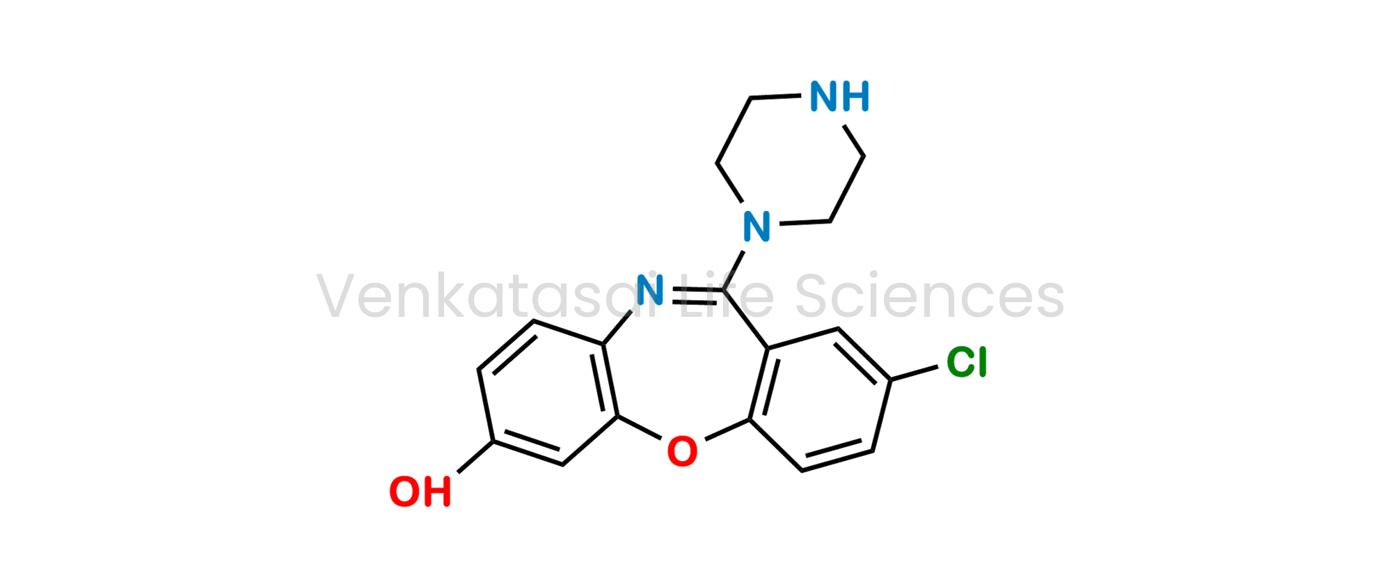 2-chloro-11-(piperazin-1-yl)dibenzo[b,f][1,4]oxazepin-7-ol