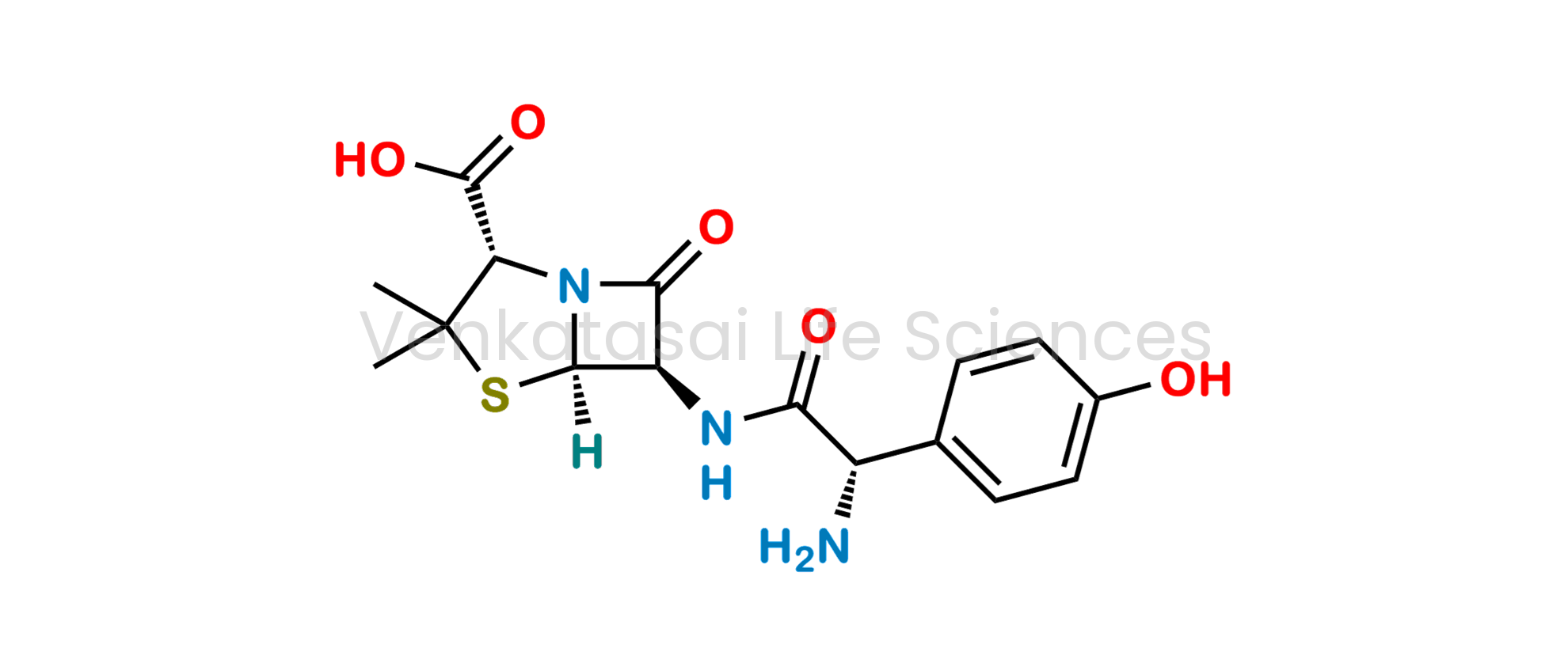 (2S,5R,6R)-6-[[(2S)-2-Amino-2-(4-hydroxyphenyl)acetyl]amino]-3,3-dimethyl-7-oxo-4-thia-1-azabicyclo[3.2.0]heptane-2-carboxylic acid ( As per EP) ; (2S,5R,6R)-6-[(S)-2-Amino-2-(4-hydroxyphenyl)acetamido]-3,3-dimethyl-7-oxo-4-thia-1-azabicyclo[3.2.0]heptane