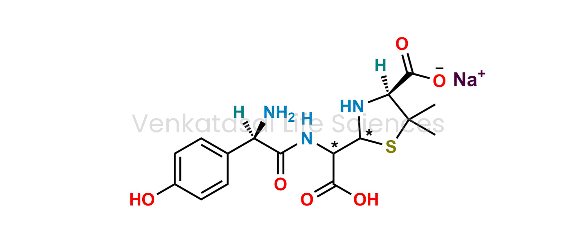Sodium, (4S)-2-[[[(2R)-2-amino-2-(4-hydroxyphenyl)acetyl]amino]carboxymethyl]-5,5-dimethylthiazolidine-4-carboxylate (as per EP)