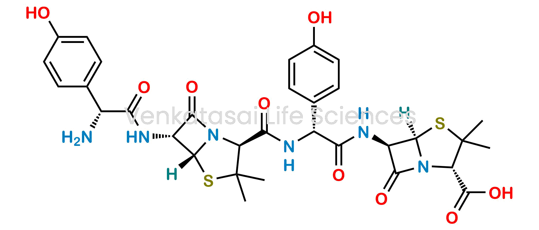 (2S,5R,6R)-6-((R)-2-((2S,5R,6R)-6-((R)-2-amino-2-(4-hydroxyphenyl)acetamido)-3,3-dimethyl-7-oxo-4-thia-1-azabicyclo[3.2.0]heptane-2-carboxamido)-2-(4-hydroxyphenyl)acetamido)-3,3-dimethyl-7-oxo-4-thia-1-azabicyclo[3.2.0]heptane-2-carboxylic acid