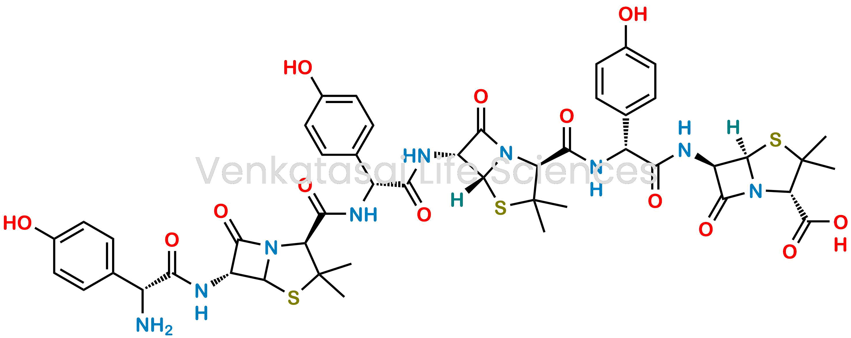 (2S,5R,6R)-6-((2R)-2-((2S,5R,6R)-6-((2R)-2-((2S,6R)-6-((R)-2-amino-2-(4-hydroxyphenyl)acetamido)-3,3-dimethyl-7-oxo-4-thia-1-azabicyclo[3.2.0]heptane-2-carboxamido)-2-(4-hydroxyphenyl)acetamido)-3,3-dimethyl-7-oxo-4-thia-1-azabicyclo[3.2.0]heptane-2-carbo