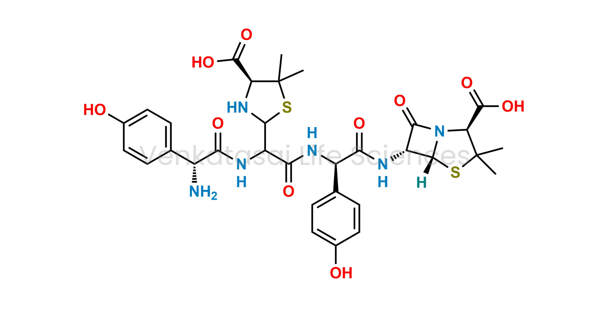 (2S,5R,6R)-6-((2R)-2-(2-((R)-2-amino-2-(4-hydroxyphenyl)acetamido)-2-((4S)-4-carboxy-5,5-dimethylthiazolidin-2-yl)acetamido)-2-(4-hydroxyphenyl)acetamido)-3,3-dimethyl-7-oxo-4-thia-1-azabicyclo[3.2.0]heptane-2-carboxylic acid