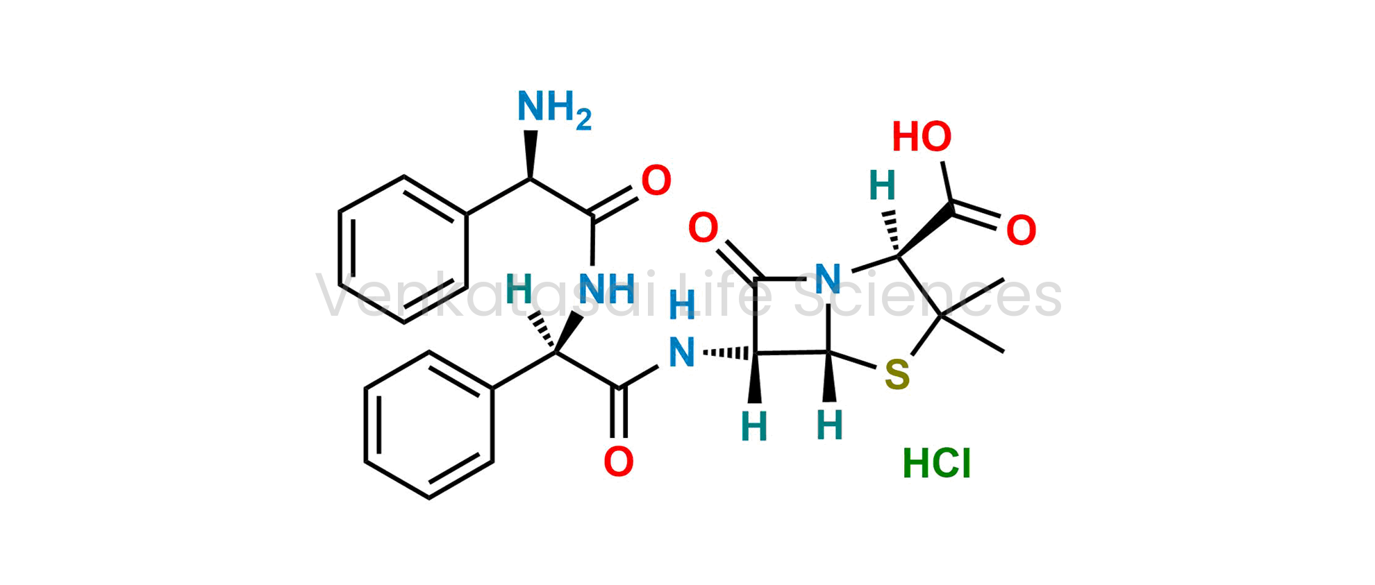 (2S,5R,6R)-6-[[(2R)-2-[[(2R)-2-Amino-2-phenylacetyl] amino]-2-phenylacetyl]amino]-3,3-dimethyl-7-oxo-4-thia-1-azabicyclo[3.2.0]heptane-2-carboxylic acid hydrochloride