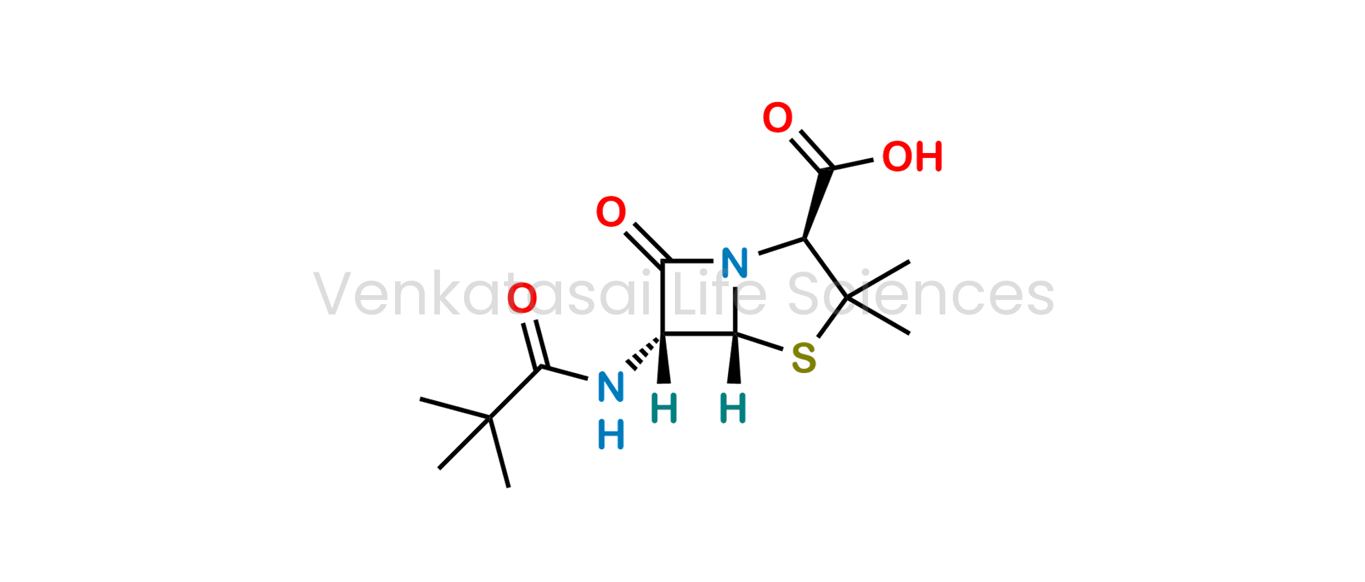 (2S,5R,6R)-6-[(2,2-dimethylpropanoyl)amino]-3,3-dimethyl-7-oxo-4-thia-1-azabicyclo[3.2.0]heptane-2-carboxylic acid (as per EP)