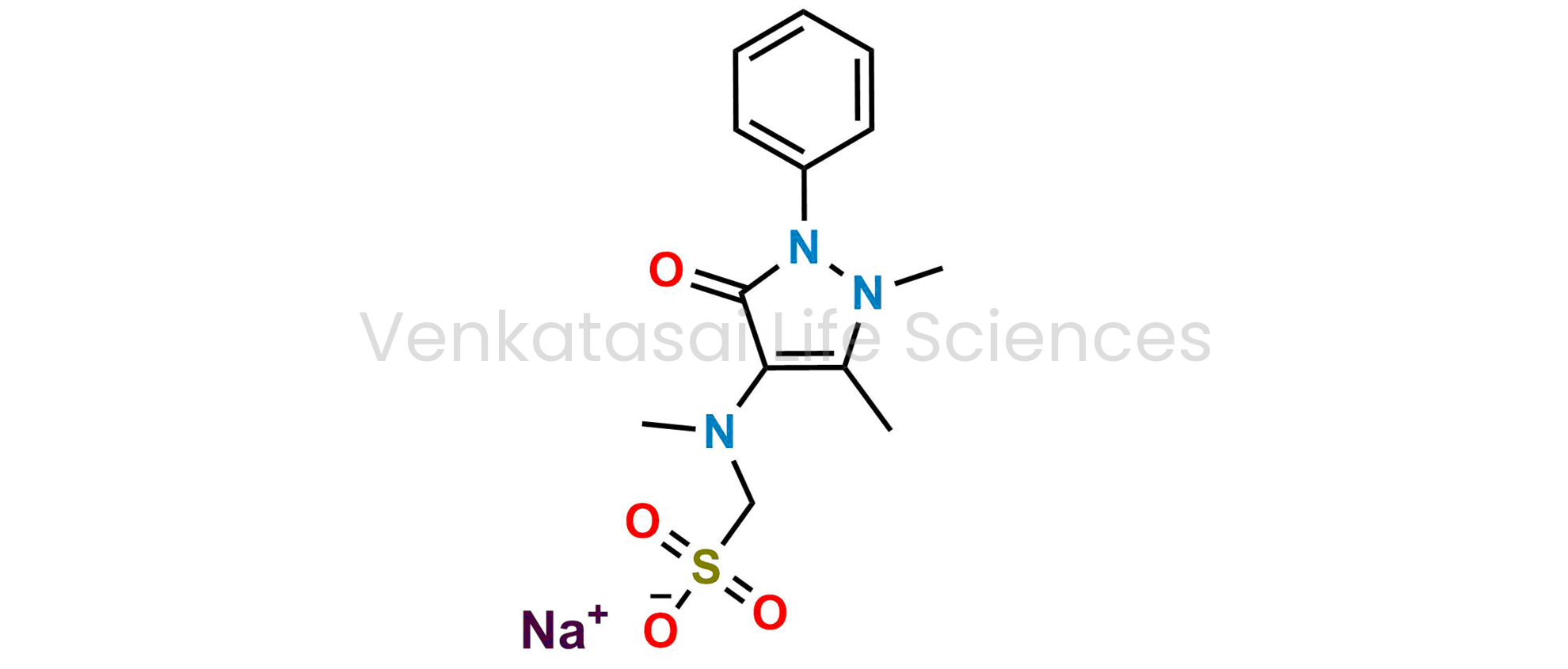 Sodium ((1,5-dimethyl-3-oxo-2-phenyl-2,3-dihydro-1H-pyrazol-4-yl)(methyl)amino)methanesulfonate