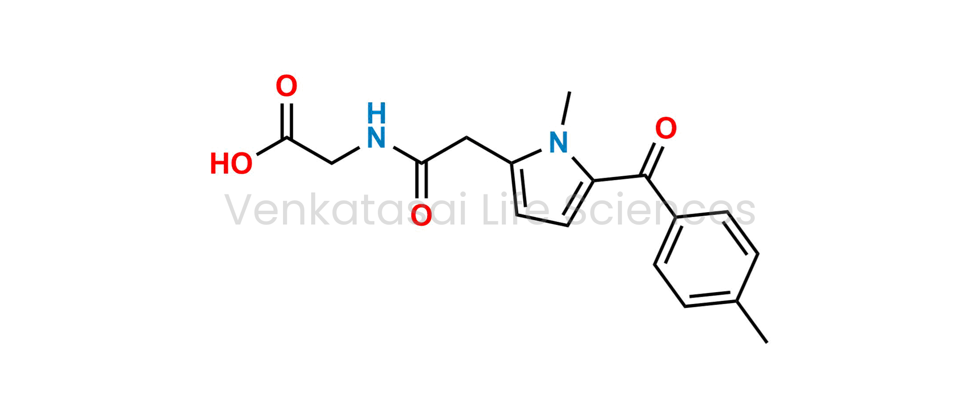 (2-(1-Methyl-5-(4-methylbenzoyl)-1H-pyrrol-2-yl)acetyl)glycine